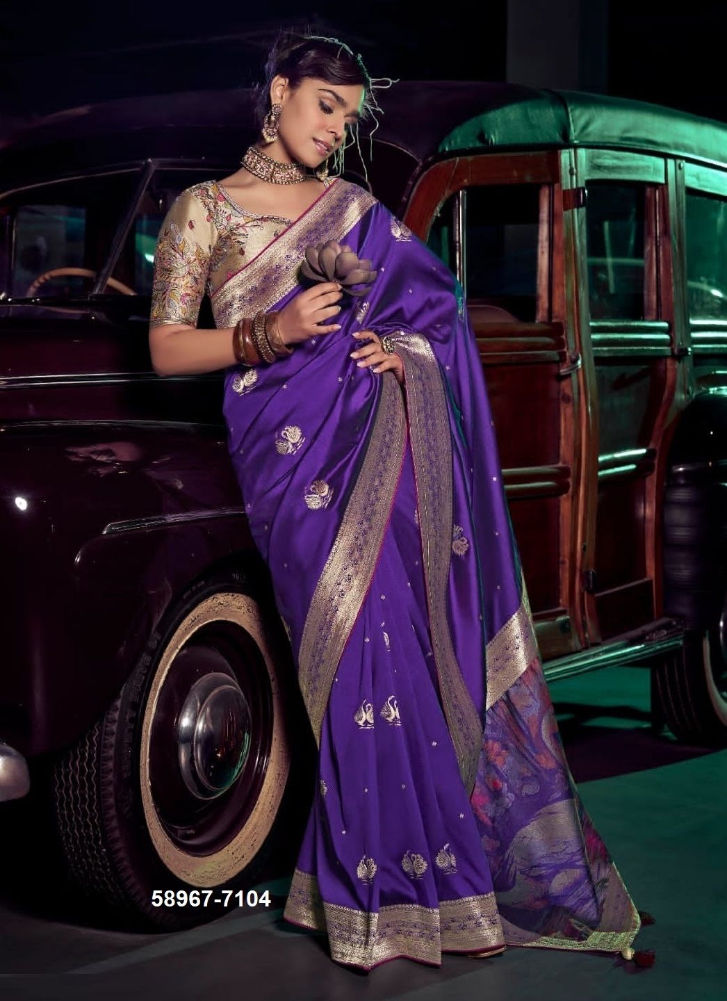 KAVISHA - Catalog # 58967 (Set of 6 Sarees) by Brand KIRA FASHIONS