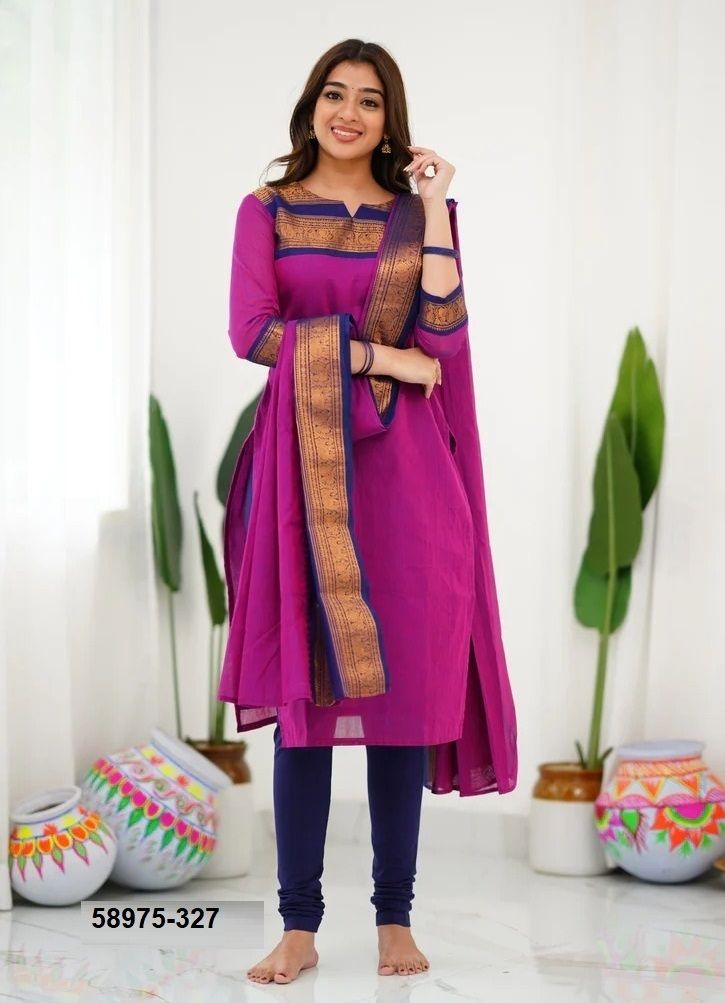 SILK AFFAIR 8 - Catalog # 58975 (Set of 10 Readymade Women's Kurtis / Tops) by Brand DESI MUSE