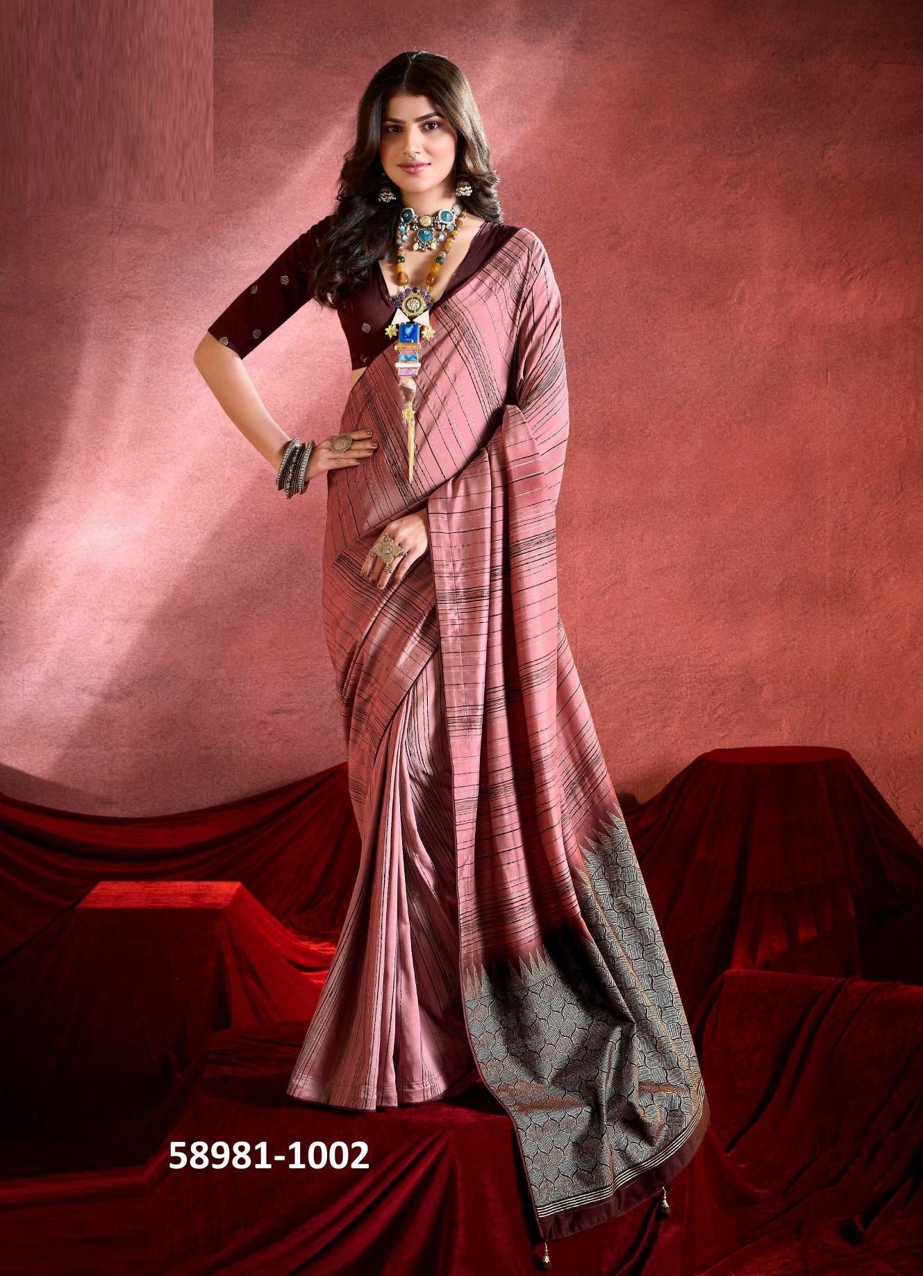 KALAKAARI - Catalog # 58981 (Set of 6 Sarees) by Brand SHUBH SHREE CREATIONS