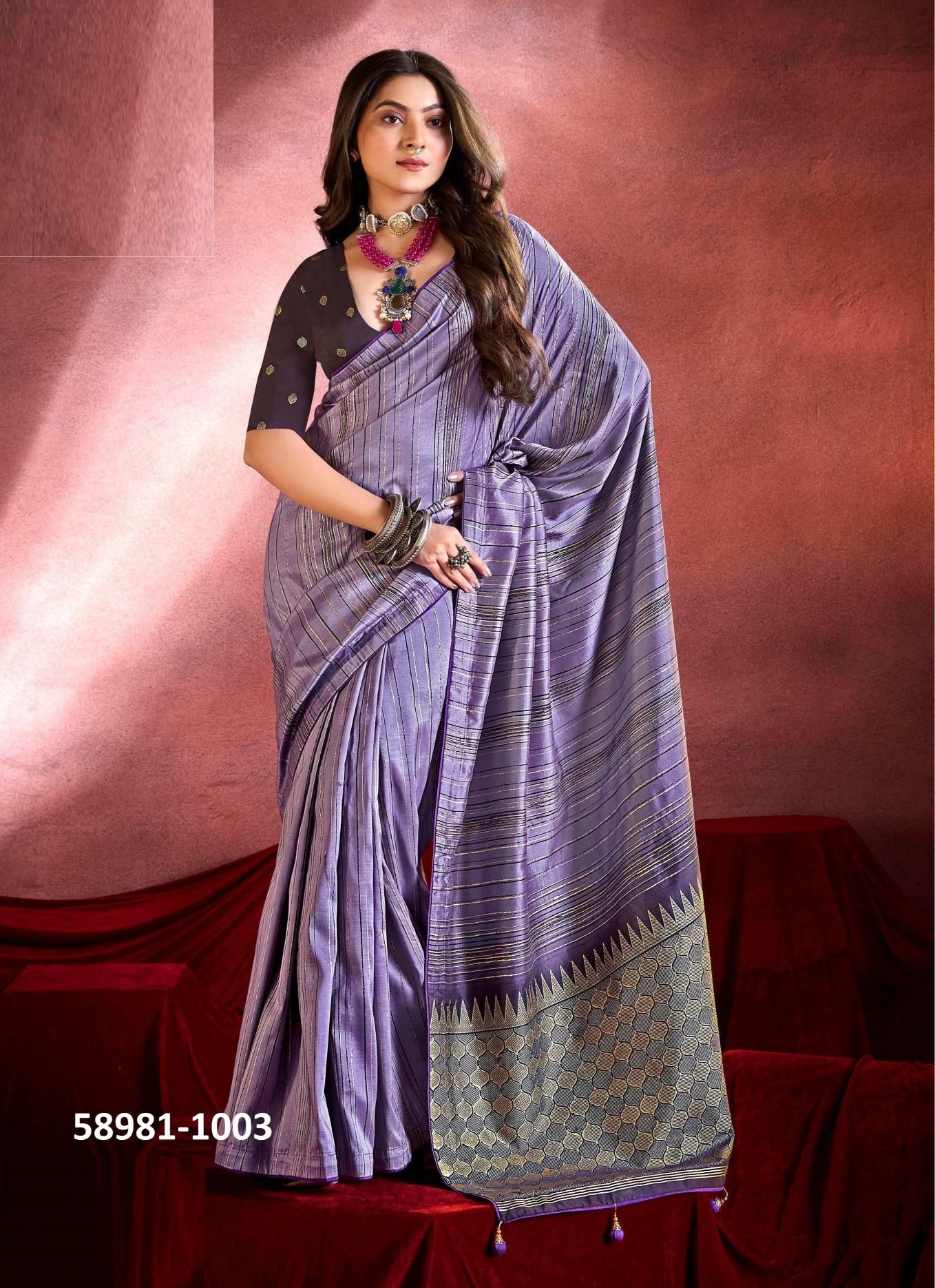 KALAKAARI - Catalog # 58981 (Set of 6 Sarees) by Brand SHUBH SHREE CREATIONS
