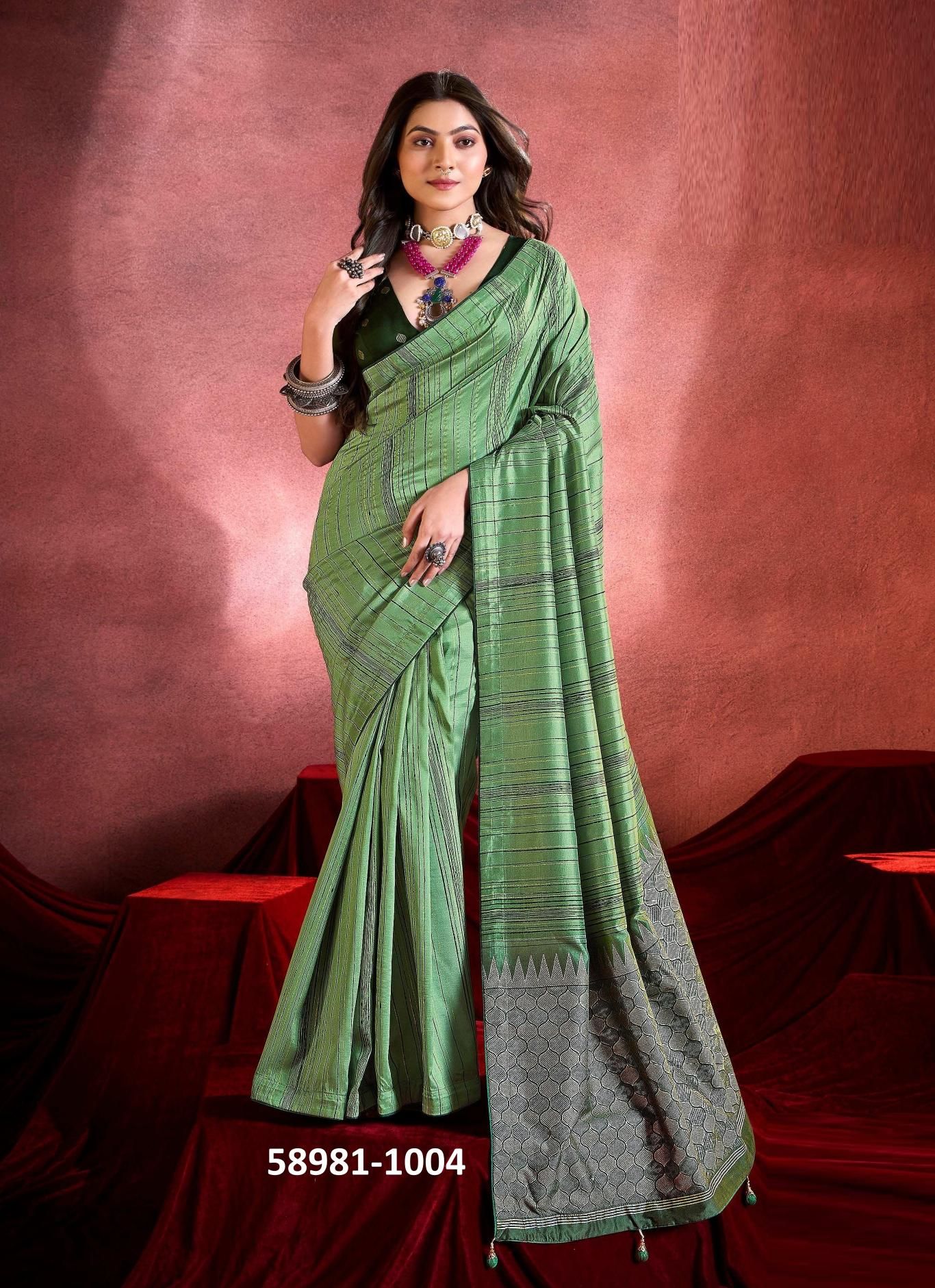 KALAKAARI - Catalog # 58981 (Set of 6 Sarees) by Brand SHUBH SHREE CREATIONS