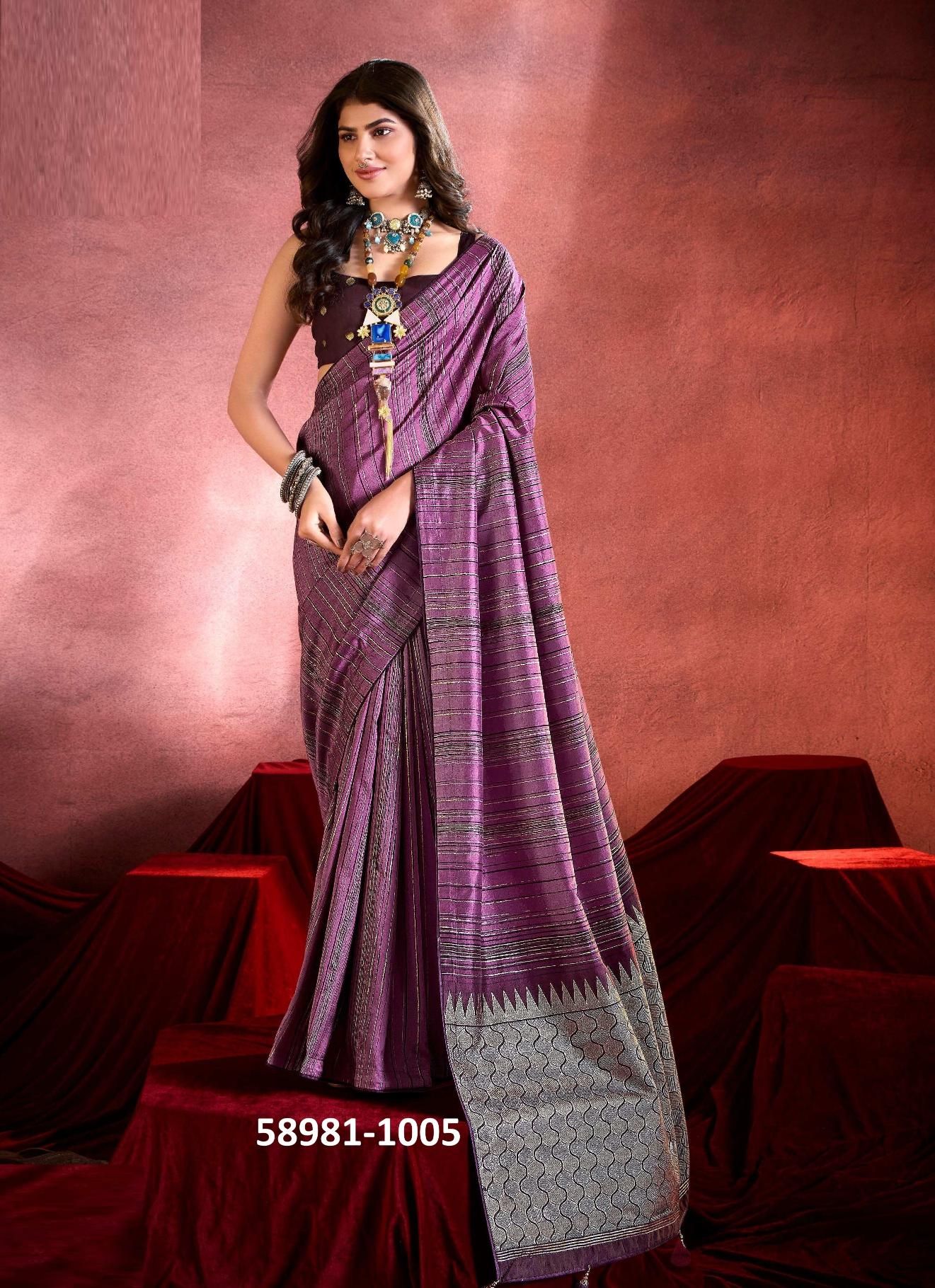 KALAKAARI - Catalog # 58981 (Set of 6 Sarees) by Brand SHUBH SHREE CREATIONS