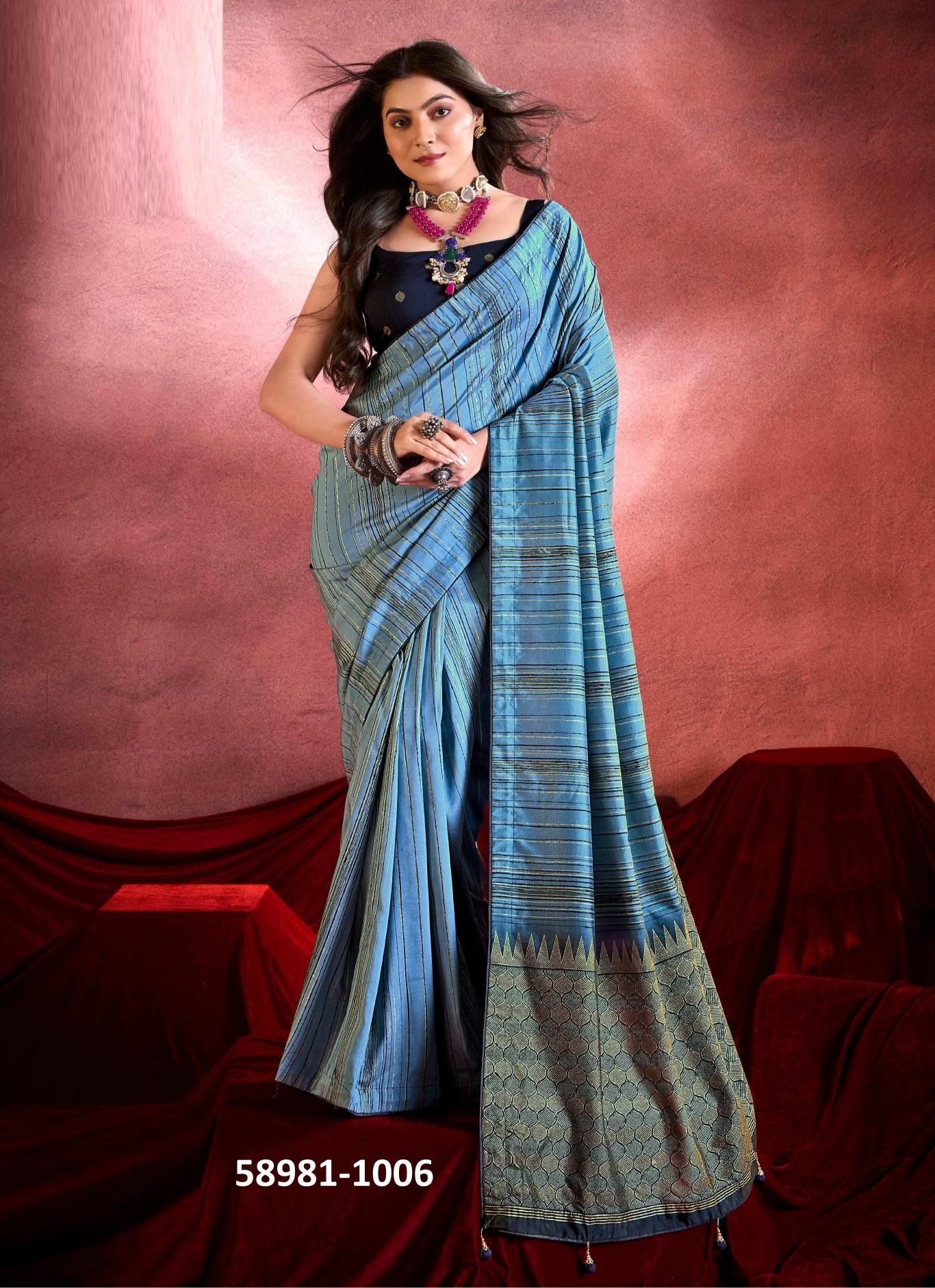 KALAKAARI - Catalog # 58981 (Set of 6 Sarees) by Brand SHUBH SHREE CREATIONS