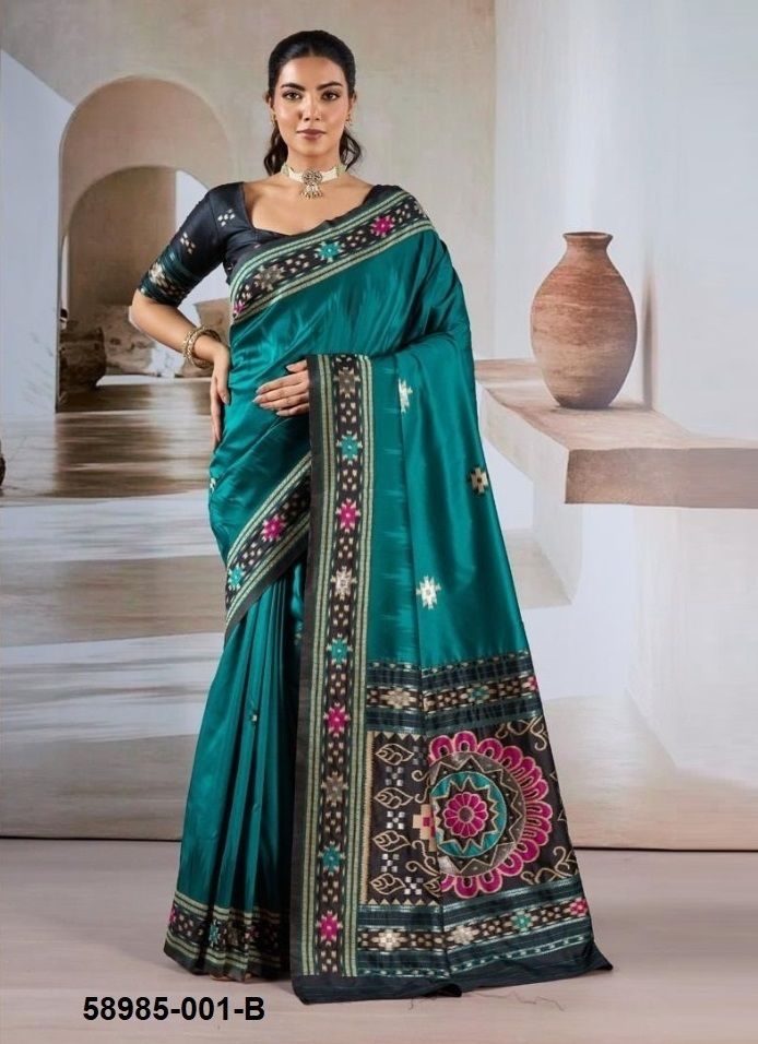 PURE PATOLA 1 - Catalog # 58985 (Set of 6 Sarees) by Brand RAJTEX FABRICS