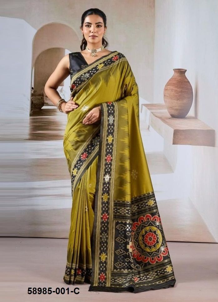 PURE PATOLA 1 - Catalog # 58985 (Set of 6 Sarees) by Brand RAJTEX FABRICS