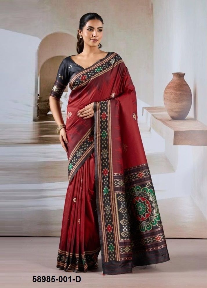 PURE PATOLA 1 - Catalog # 58985 (Set of 6 Sarees) by Brand RAJTEX FABRICS