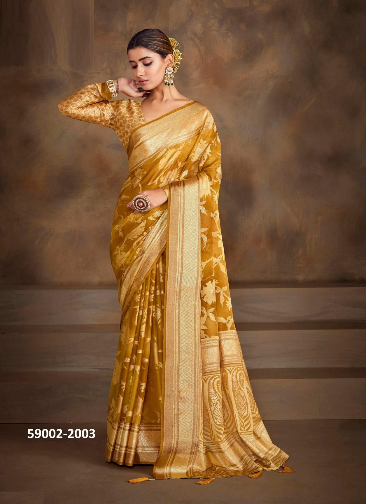 SHAGUN 2 - Catalog # 59002 (Set of 6 Sarees) by Brand SHUBH SHREE CREATIONS