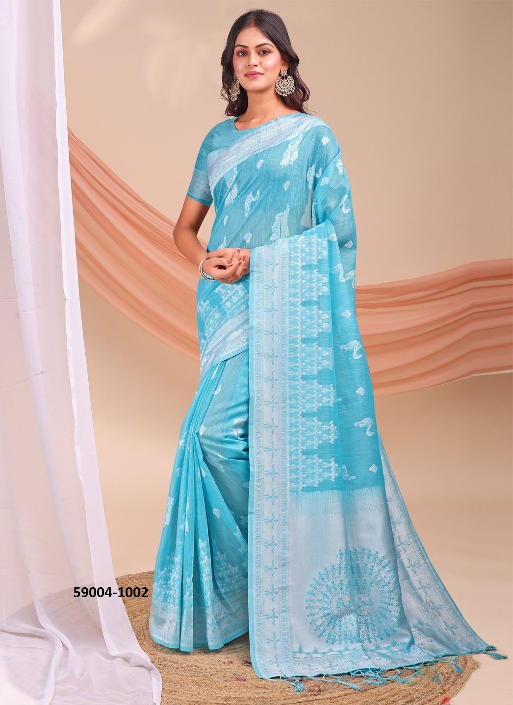 VARNIKA - Catalog # 59004 (Set of 6 Sarees) by Brand DESI MUSE