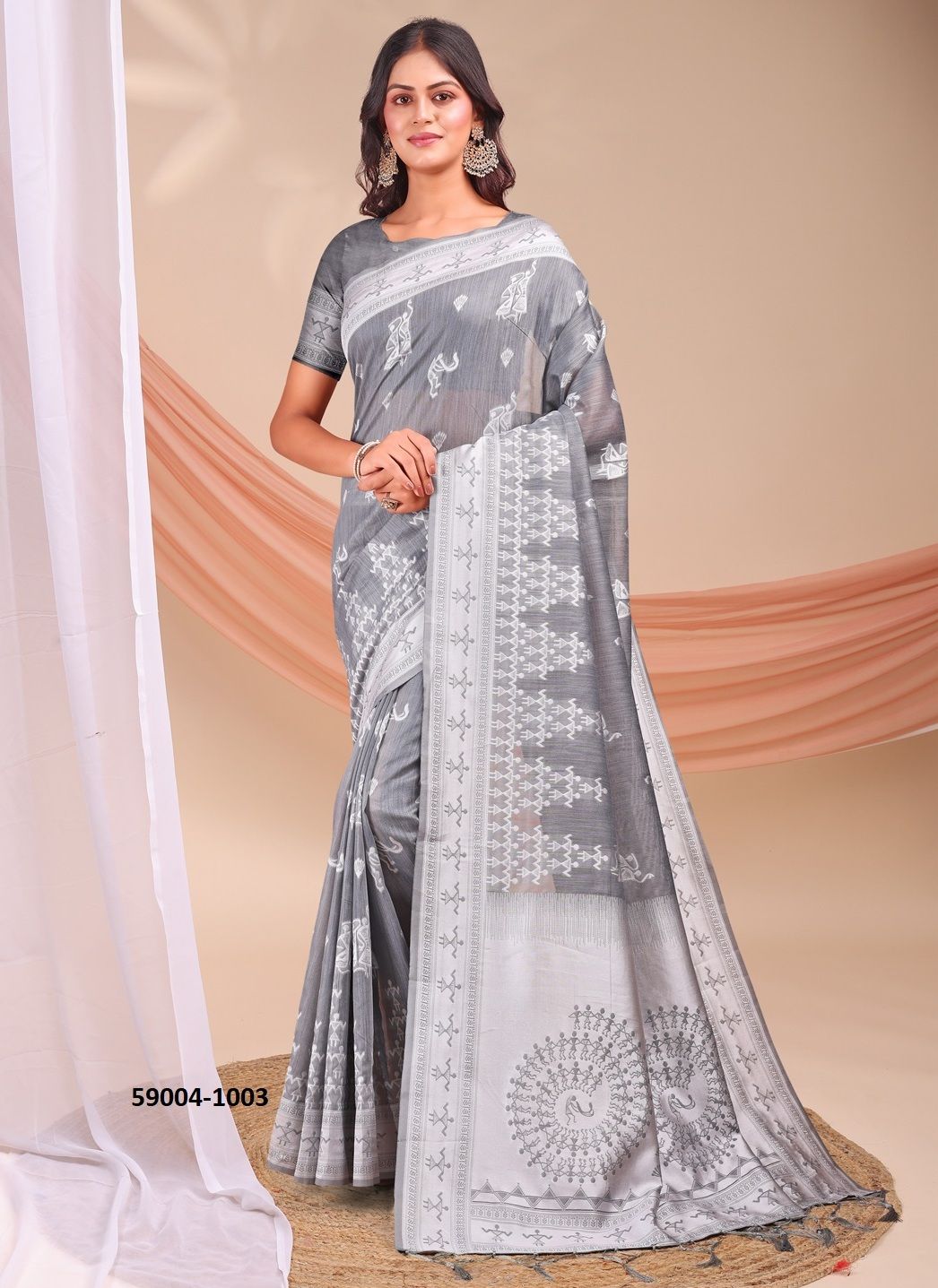 VARNIKA - Catalog # 59004 (Set of 6 Sarees) by Brand DESI MUSE