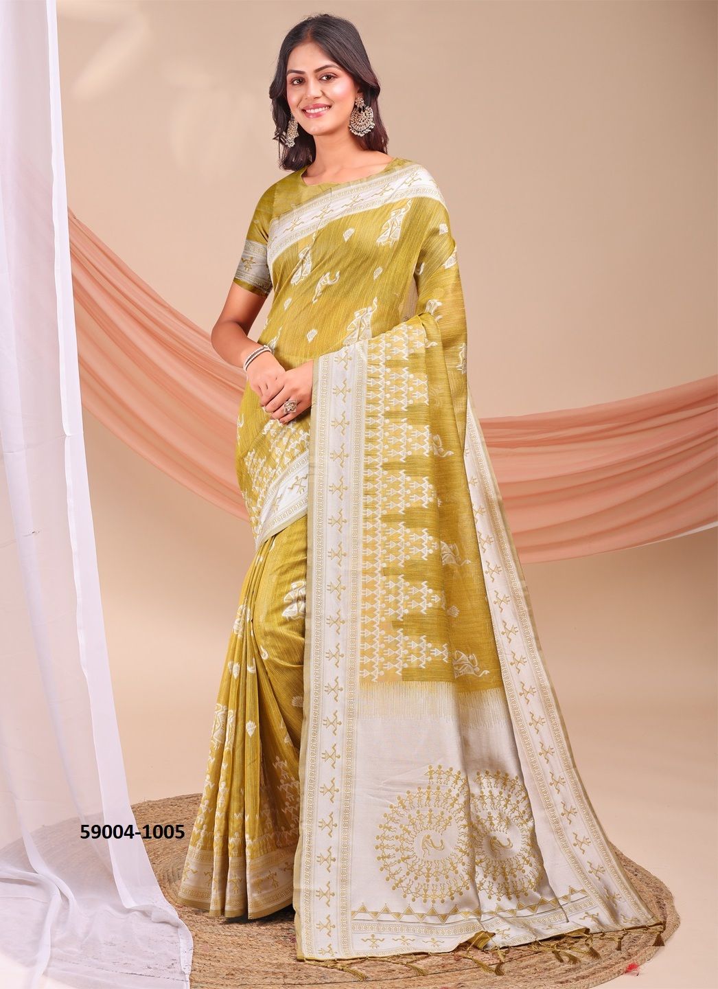 VARNIKA - Catalog # 59004 (Set of 6 Sarees) by Brand DESI MUSE