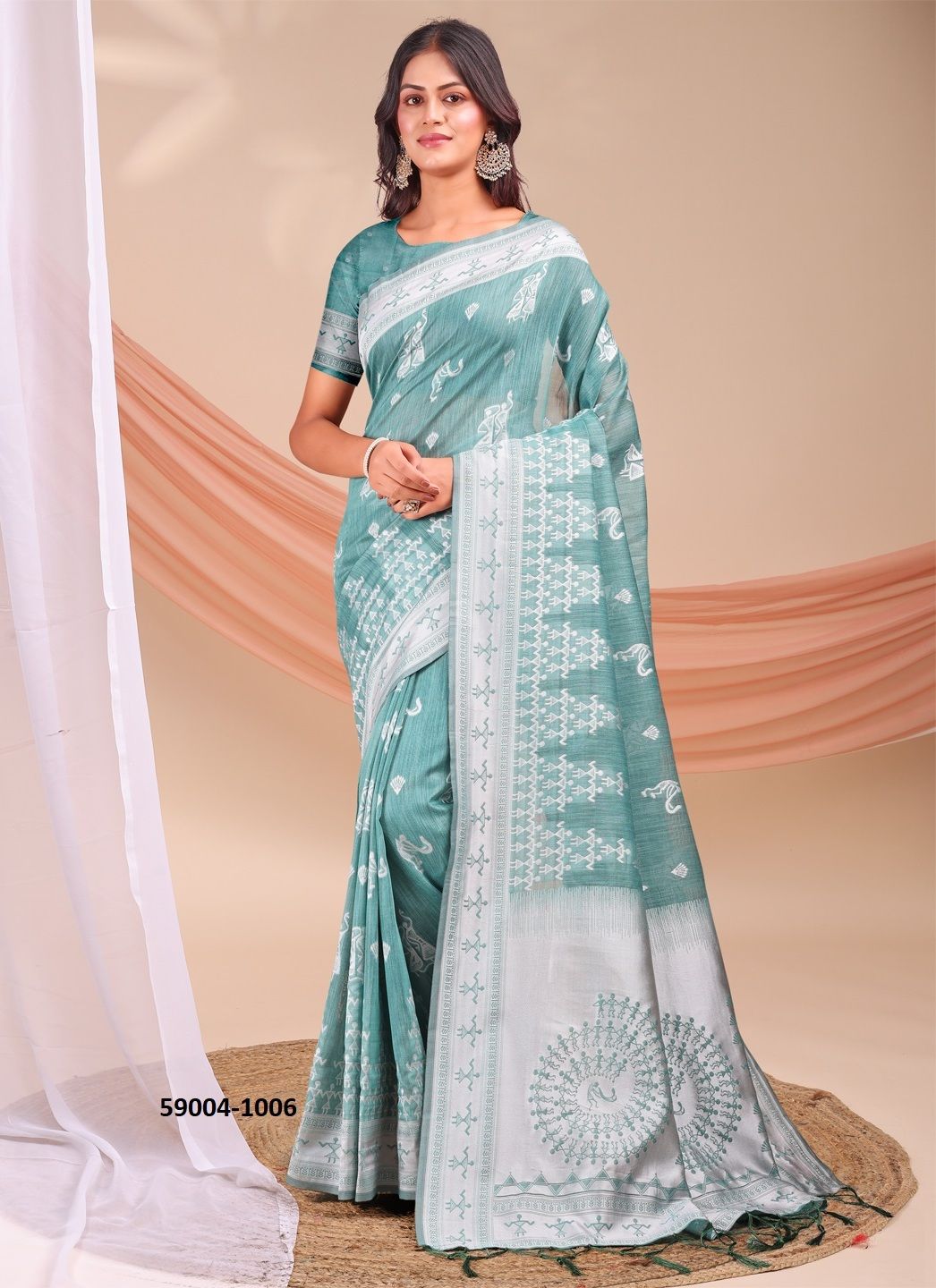 VARNIKA - Catalog # 59004 (Set of 6 Sarees) by Brand DESI MUSE