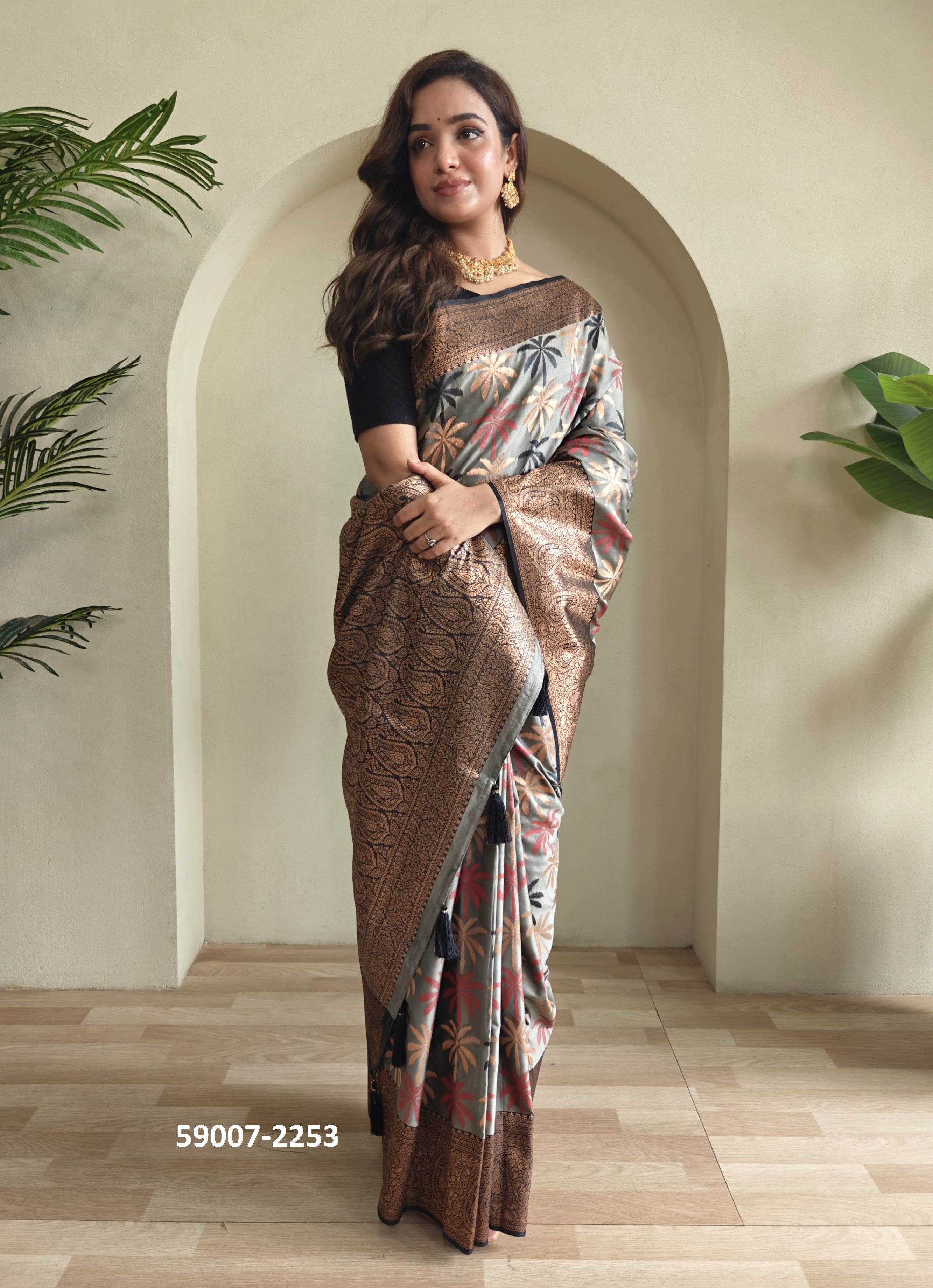 SUSHMITA - Catalog # 59007 (Set of 6 Sarees) by Brand DESI MUSE