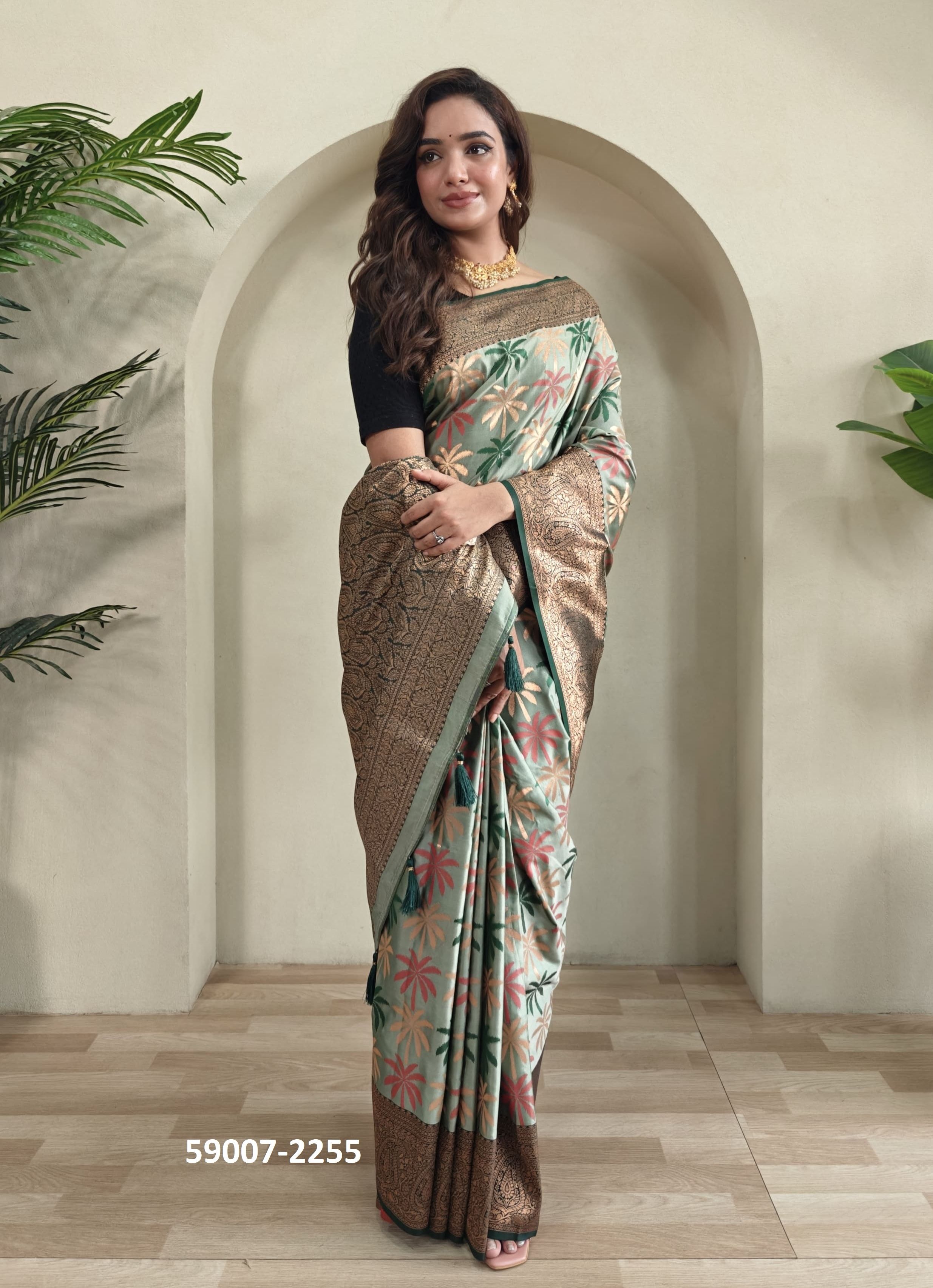 SUSHMITA - Catalog # 59007 (Set of 6 Sarees) by Brand DESI MUSE