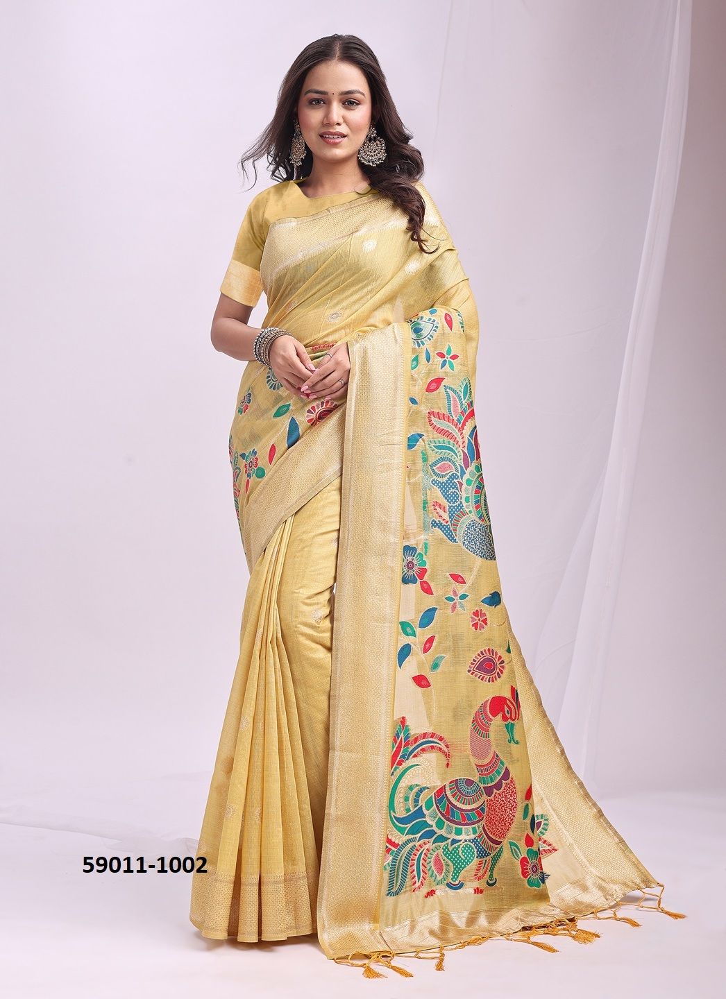 MORNI - Catalog # 59011 (Set of 6 Sarees) by Brand DESI MUSE