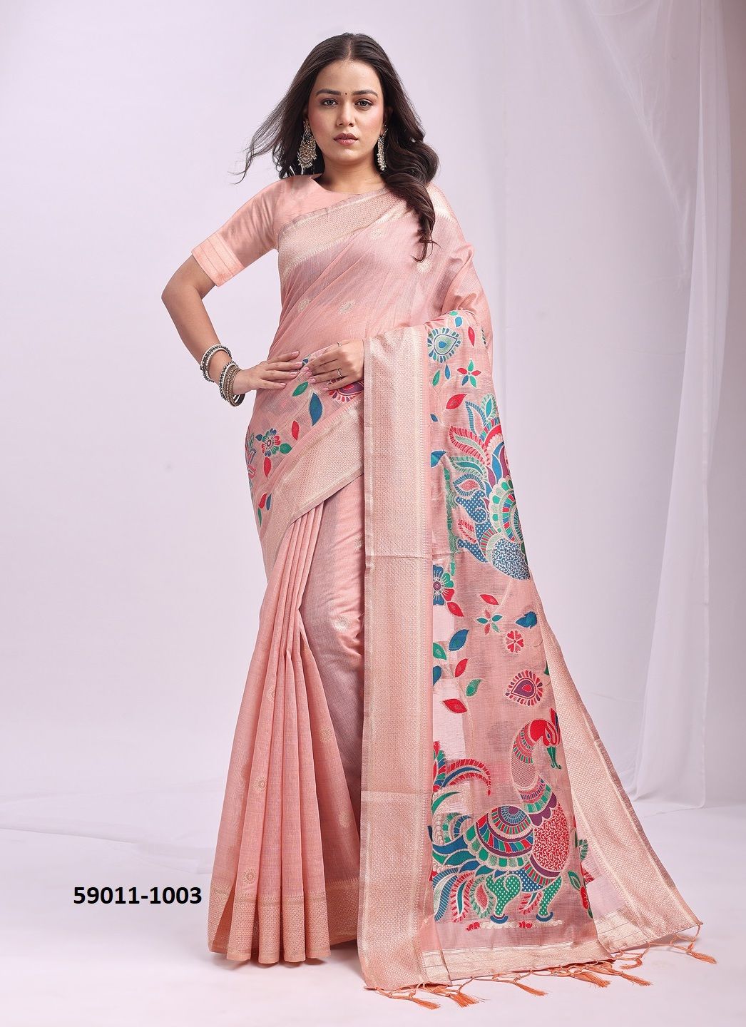 MORNI - Catalog # 59011 (Set of 6 Sarees) by Brand DESI MUSE
