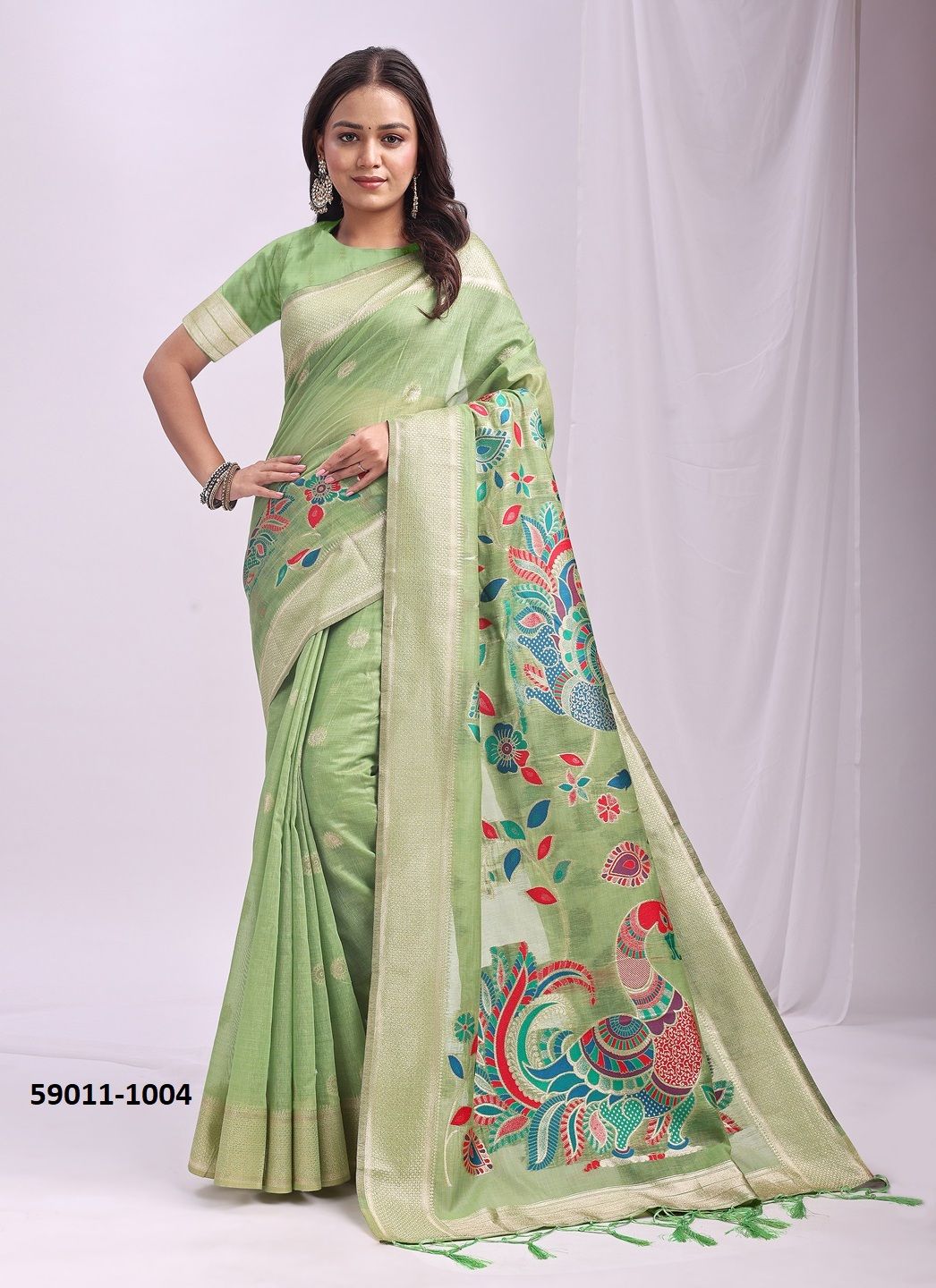 MORNI - Catalog # 59011 (Set of 6 Sarees) by Brand DESI MUSE