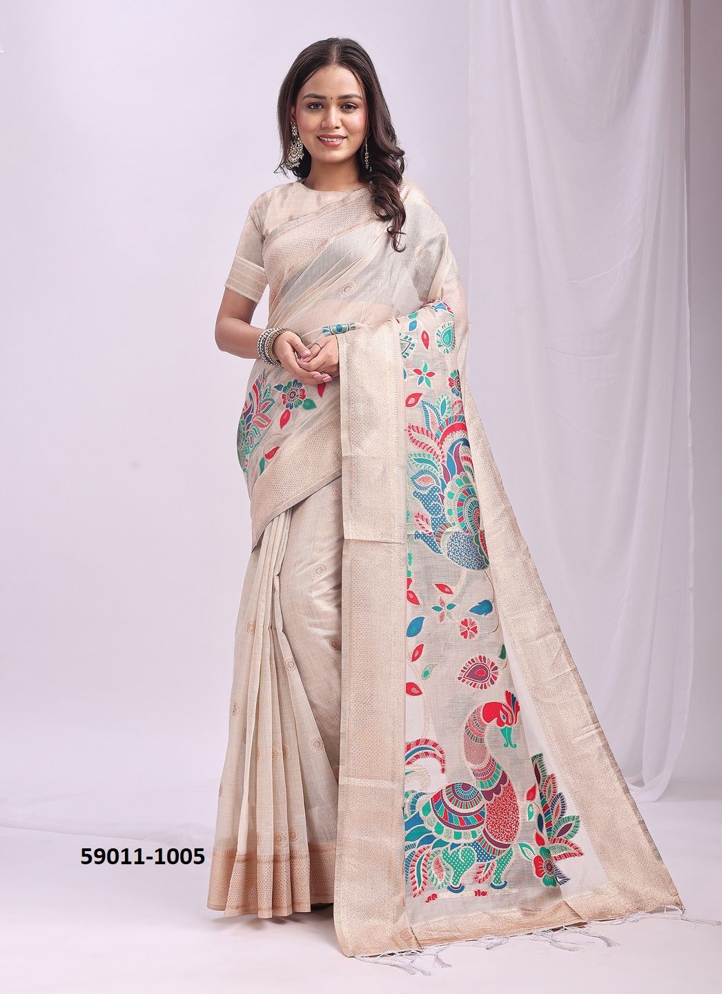 MORNI - Catalog # 59011 (Set of 6 Sarees) by Brand DESI MUSE