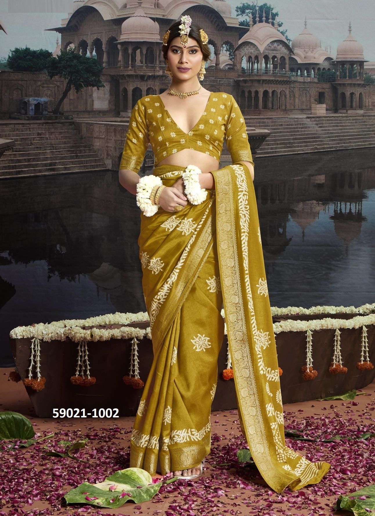 SHYNEE 1 - Catalog # 59021 (Set of 4 Sarees) by Brand SHUBH SHREE CREATIONS