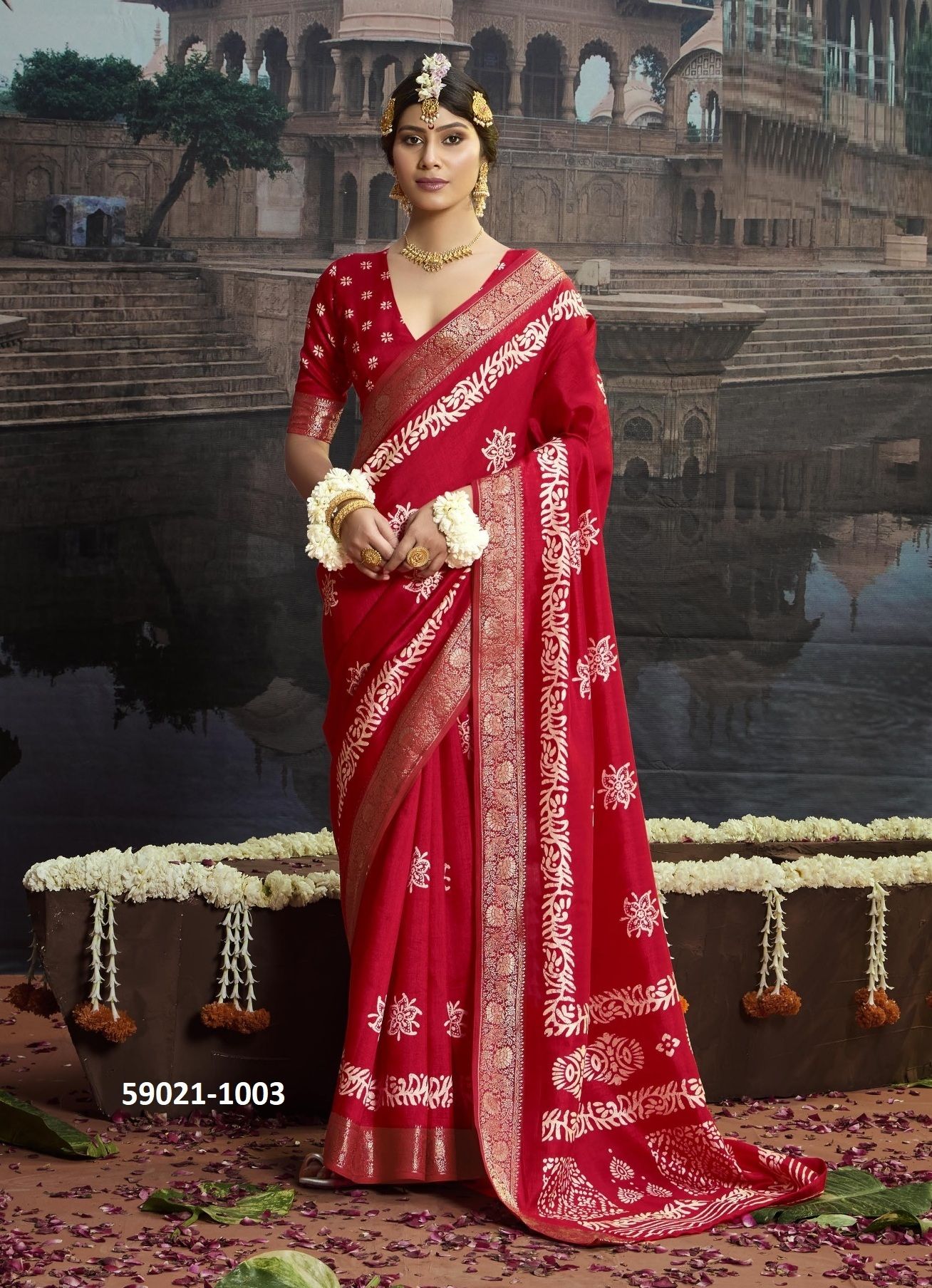 SHYNEE 1 - Catalog # 59021 (Set of 4 Sarees) by Brand SHUBH SHREE CREATIONS