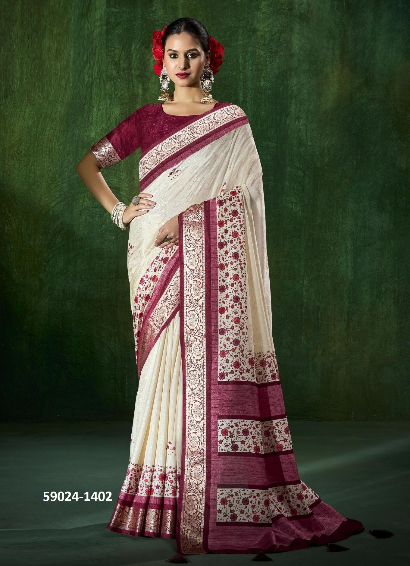SMART LOOK 14 - Catalog # 59024 (Set of 6 Sarees) by Brand SHUBH SHREE CREATIONS