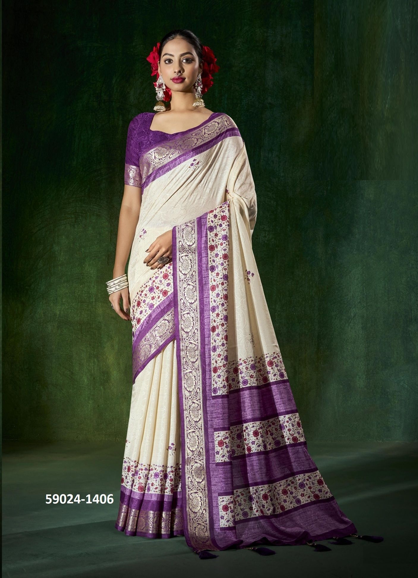 SMART LOOK 14 - Catalog # 59024 (Set of 6 Sarees) by Brand SHUBH SHREE CREATIONS