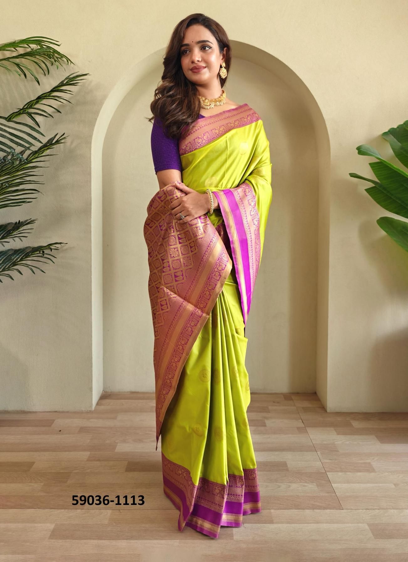 GOLD COIN - Catalog # 59036 (Set of 7 Sarees) by Brand DESI MUSE