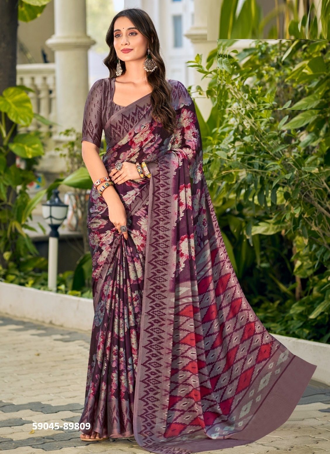JULIET CHIFFON 20 - Catalog # 59045 (Set of 12 Sarees) by Brand VIPUL FASHIONS JULIET CHIFFON 20 - Catalog # 59045 (Set of 12 Sarees) by Brand VIPUL FASHIONS