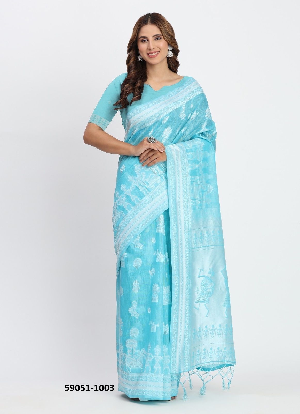VARNIKA 2 - Catalog # 59051 (Set of 6 Sarees) by Brand DESI MUSE