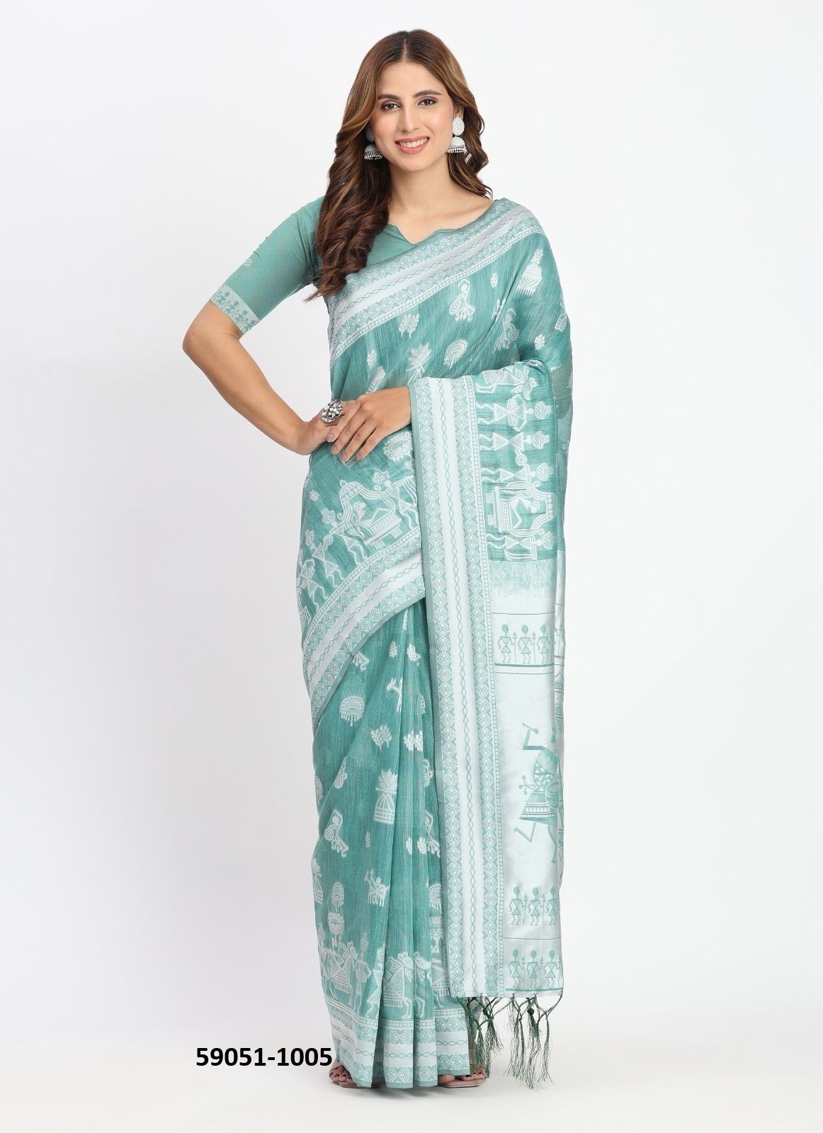 VARNIKA 2 - Catalog # 59051 (Set of 6 Sarees) by Brand DESI MUSE