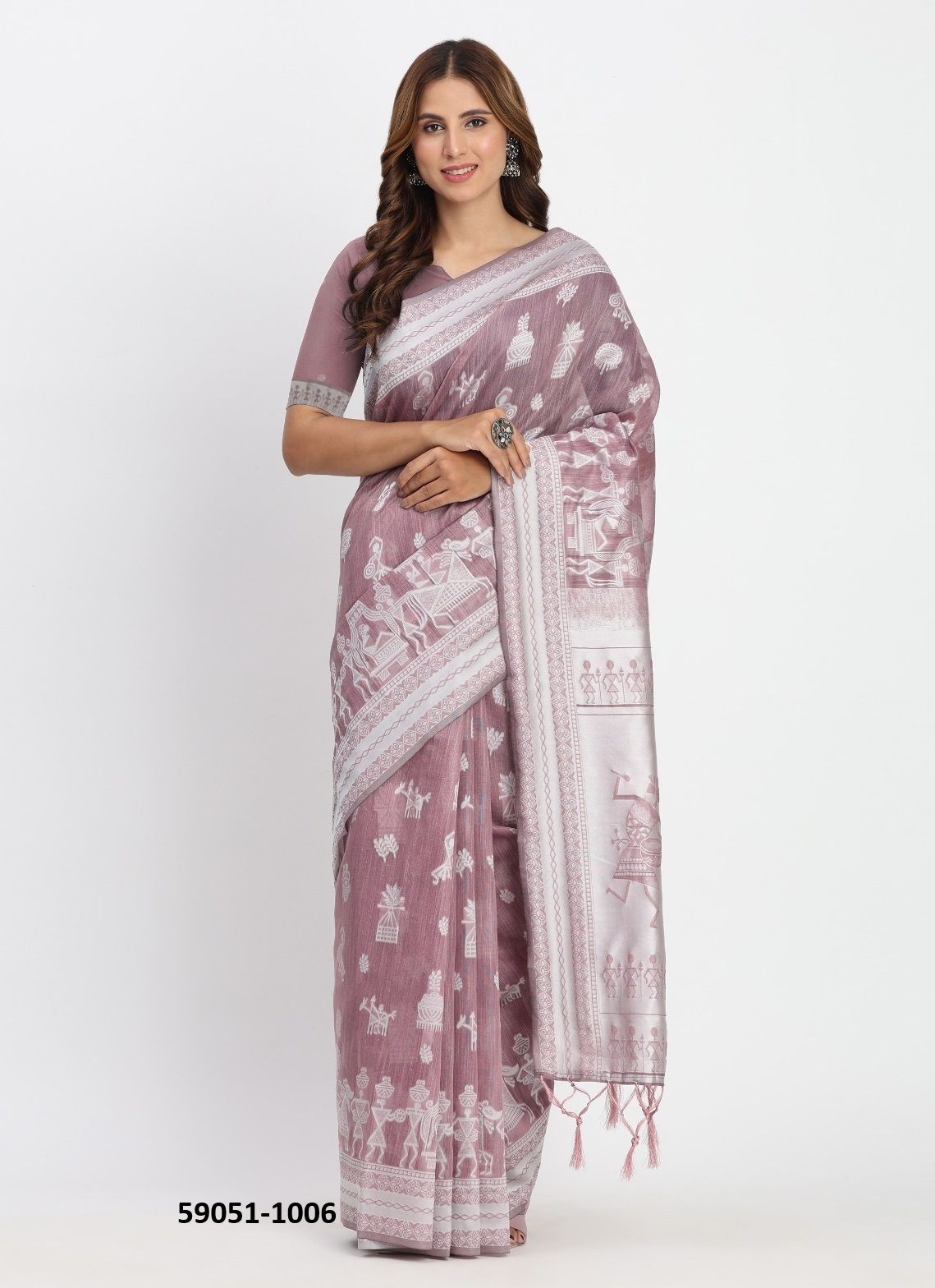 VARNIKA 2 - Catalog # 59051 (Set of 6 Sarees) by Brand DESI MUSE