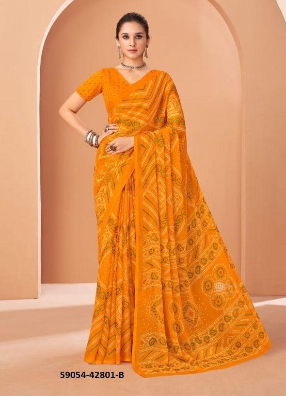 STAR CHIFFON 195 - Catalog # 59054 (Set of 12 Sarees) by Brand RUCHI SAREES STAR CHIFFON 195 - Catalog # 59054 (Set of 12 Sarees) by Brand RUCHI SAREES