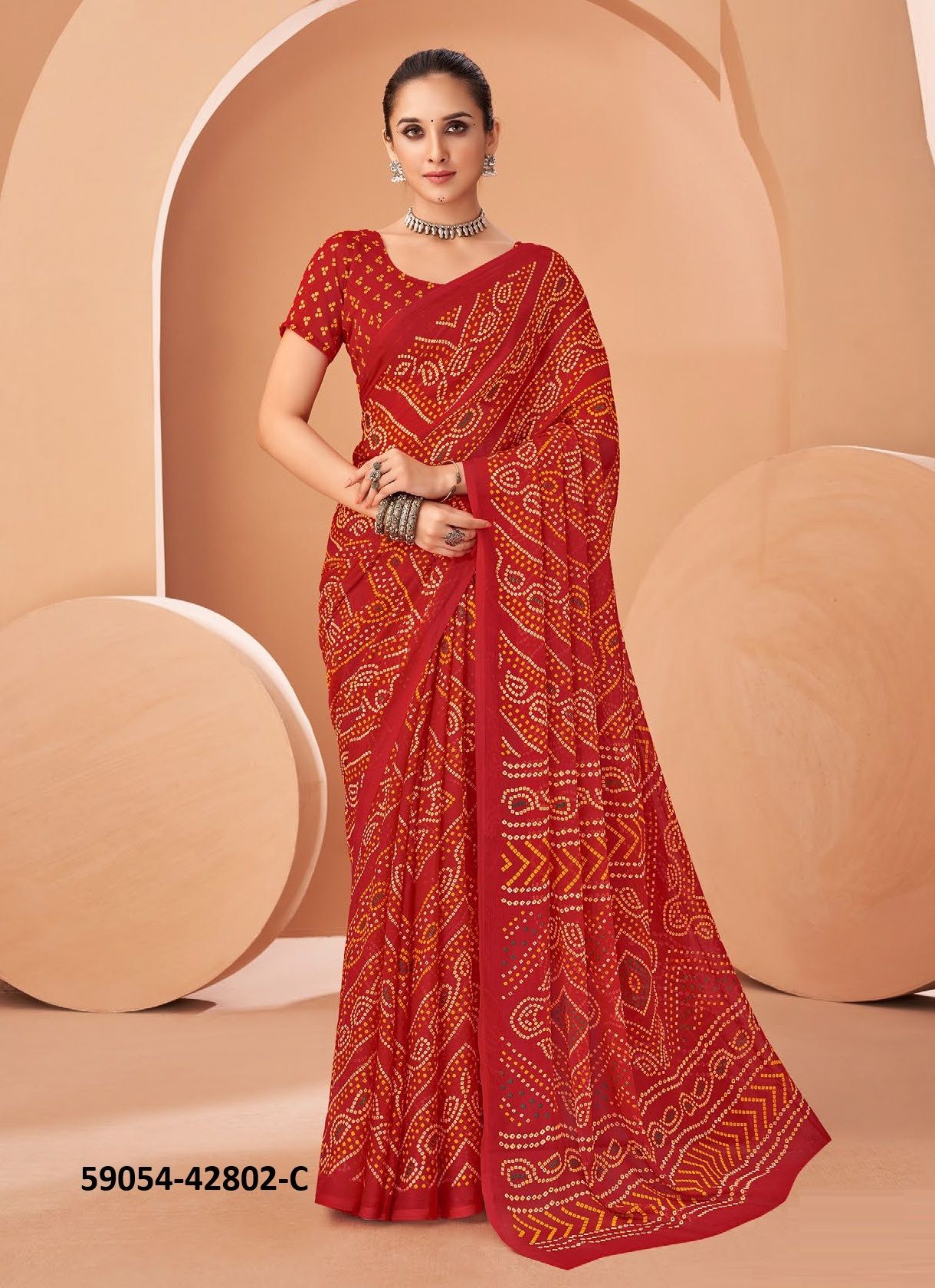 STAR CHIFFON 195 - Catalog # 59054 (Set of 12 Sarees) by Brand RUCHI SAREES STAR CHIFFON 195 - Catalog # 59054 (Set of 12 Sarees) by Brand RUCHI SAREES