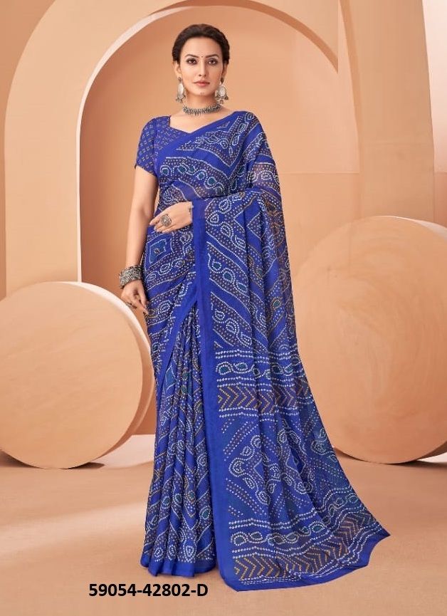 STAR CHIFFON 195 - Catalog # 59054 (Set of 12 Sarees) by Brand RUCHI SAREES STAR CHIFFON 195 - Catalog # 59054 (Set of 12 Sarees) by Brand RUCHI SAREES