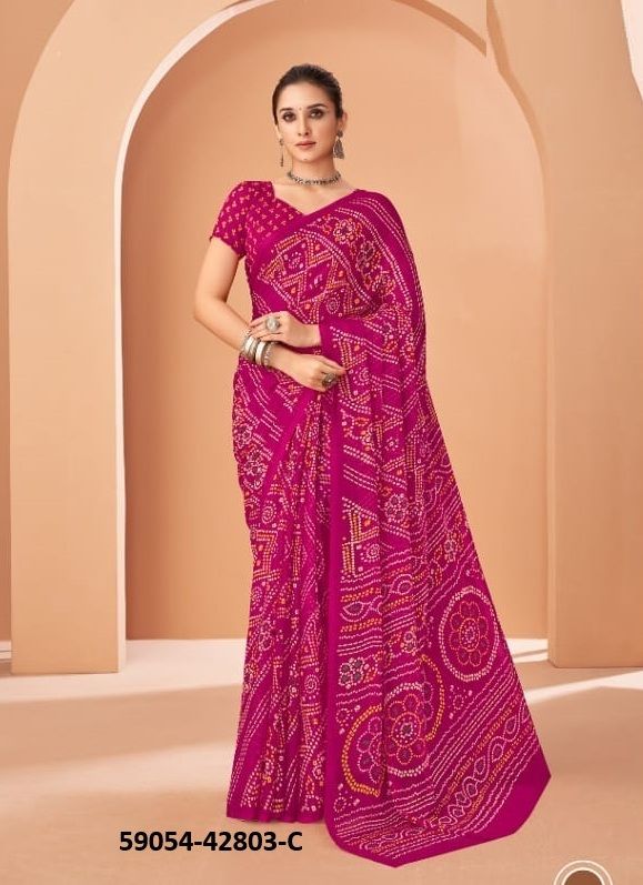 STAR CHIFFON 195 - Catalog # 59054 (Set of 12 Sarees) by Brand RUCHI SAREES STAR CHIFFON 195 - Catalog # 59054 (Set of 12 Sarees) by Brand RUCHI SAREES