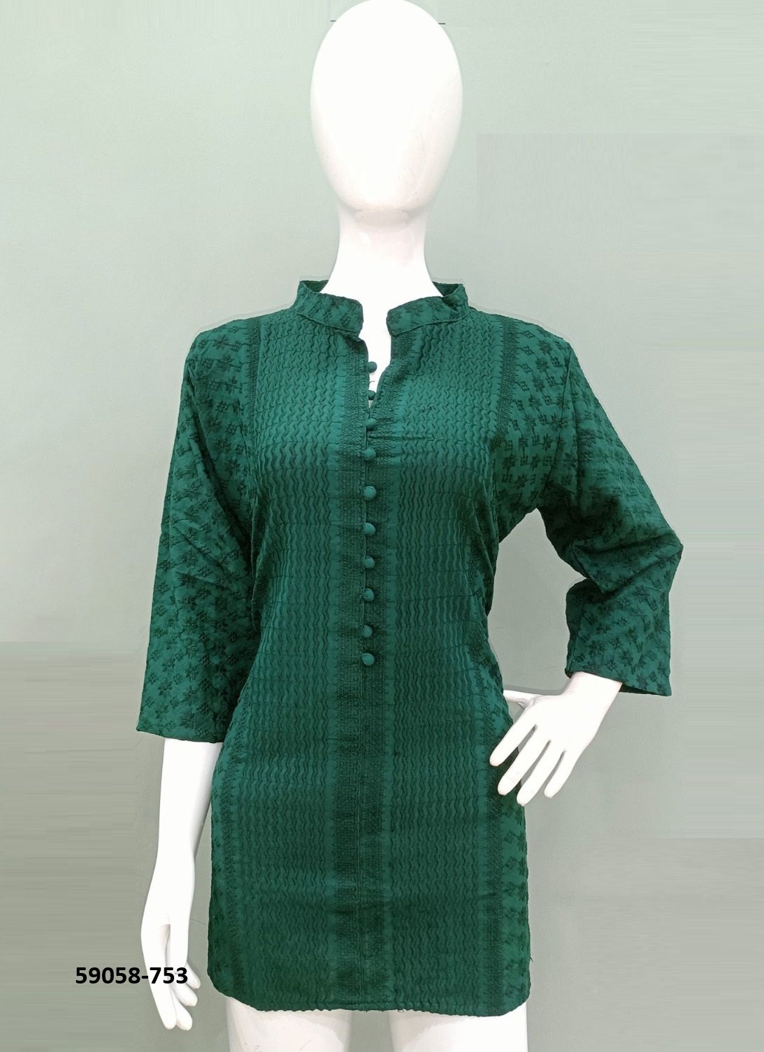 LUCKY - Catalog # 59058 (Set of 4 SIZE-SETS [Readymade Women's Kurtis / Tops]) by Brand TUNIC HOUSE