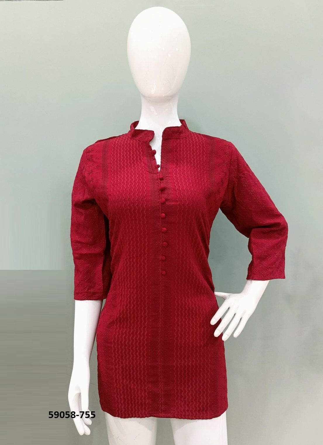 LUCKY - Catalog # 59058 (Set of 4 SIZE-SETS [Readymade Women's Kurtis / Tops]) by Brand TUNIC HOUSE