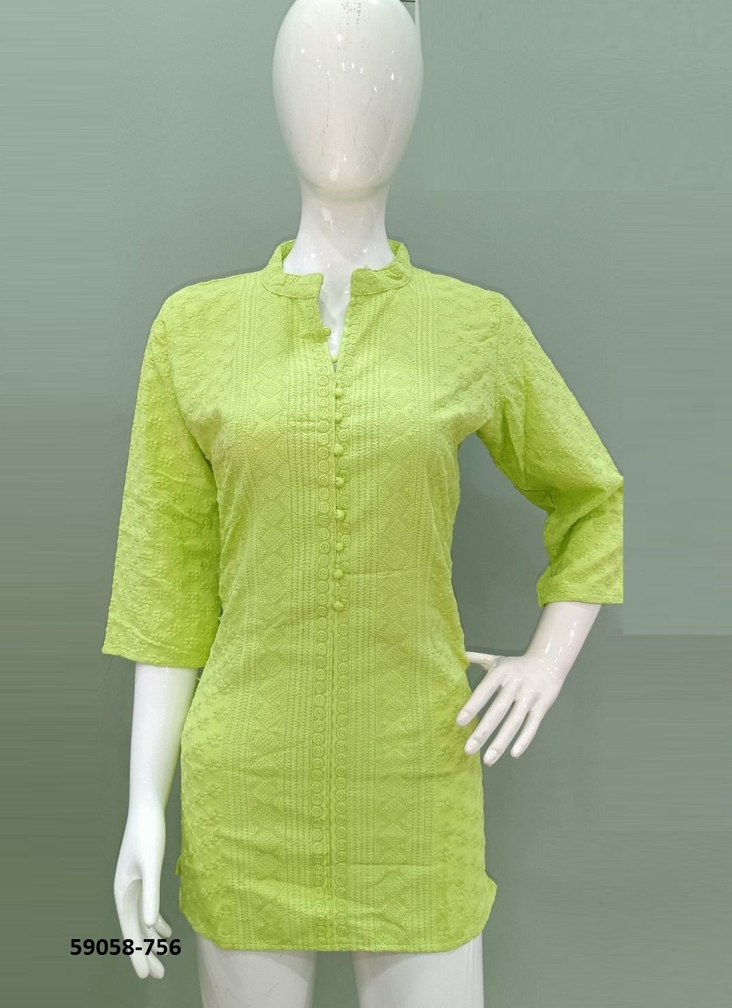 LUCKY - Catalog # 59058 (Set of 4 SIZE-SETS [Readymade Women's Kurtis / Tops]) by Brand TUNIC HOUSE