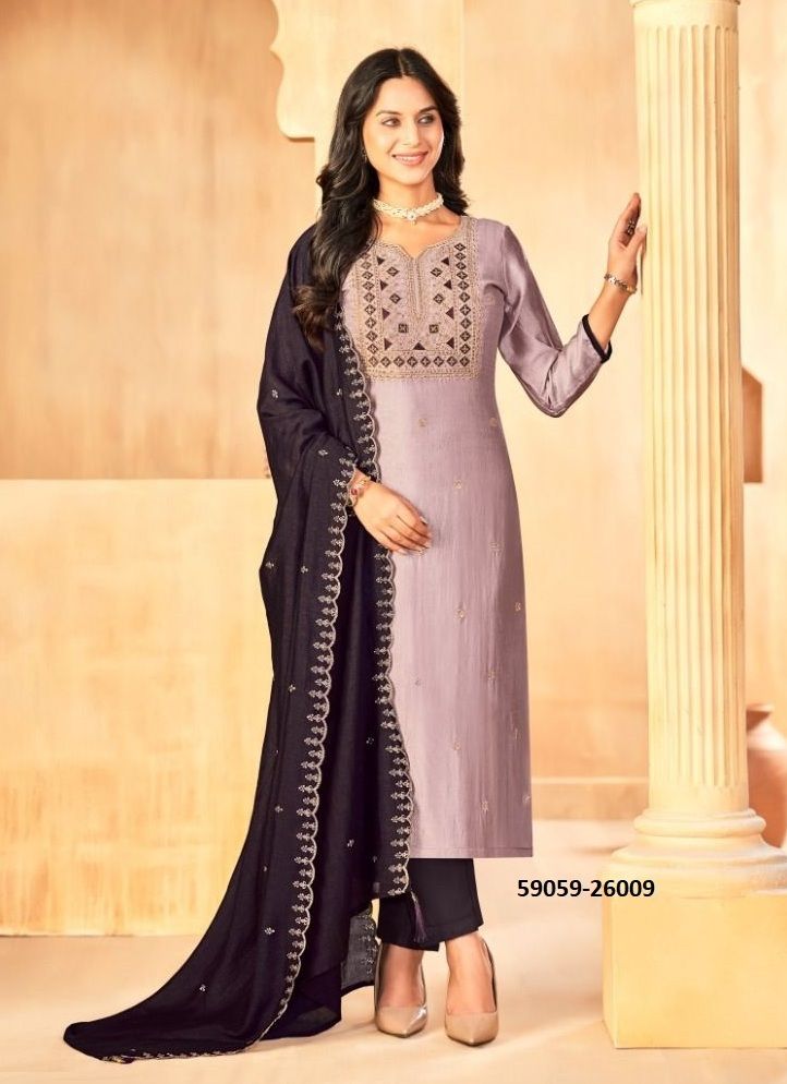 JASMEEN 3 - Catalog # 59059 (Set of 11 Readymade Salwar Suits) by Brand DESI MUSE