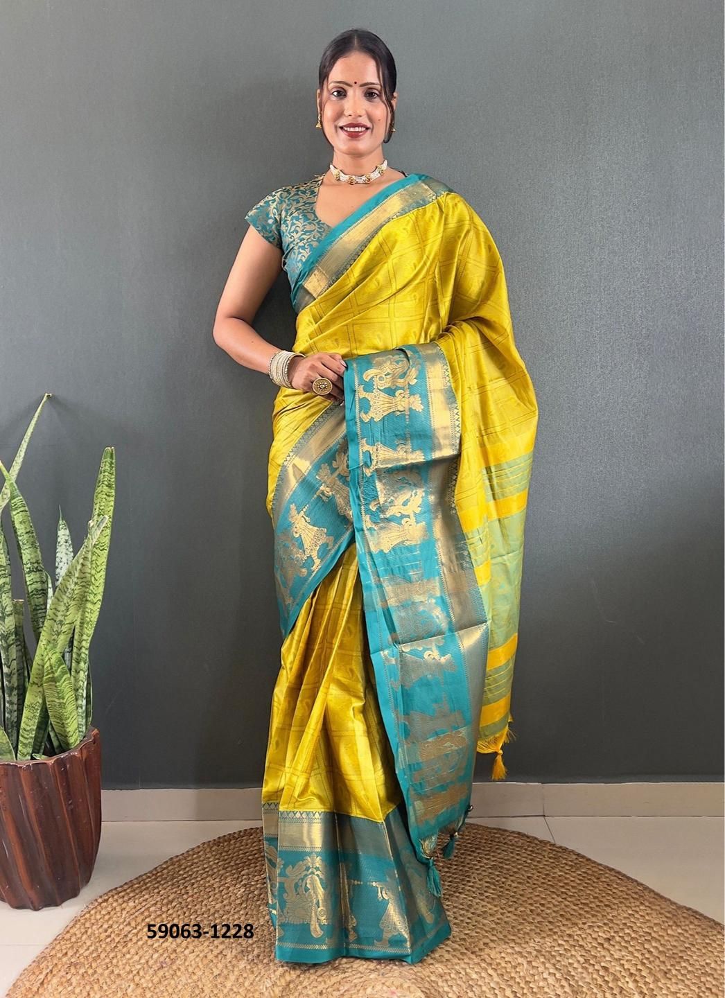 AURA PALKHI - Catalog # 59063 (Set of 6 Sarees) by Brand DESI MUSE AURA PALKHI - Catalog # 59063 (Set of 6 Sarees) by Brand DESI MUSE