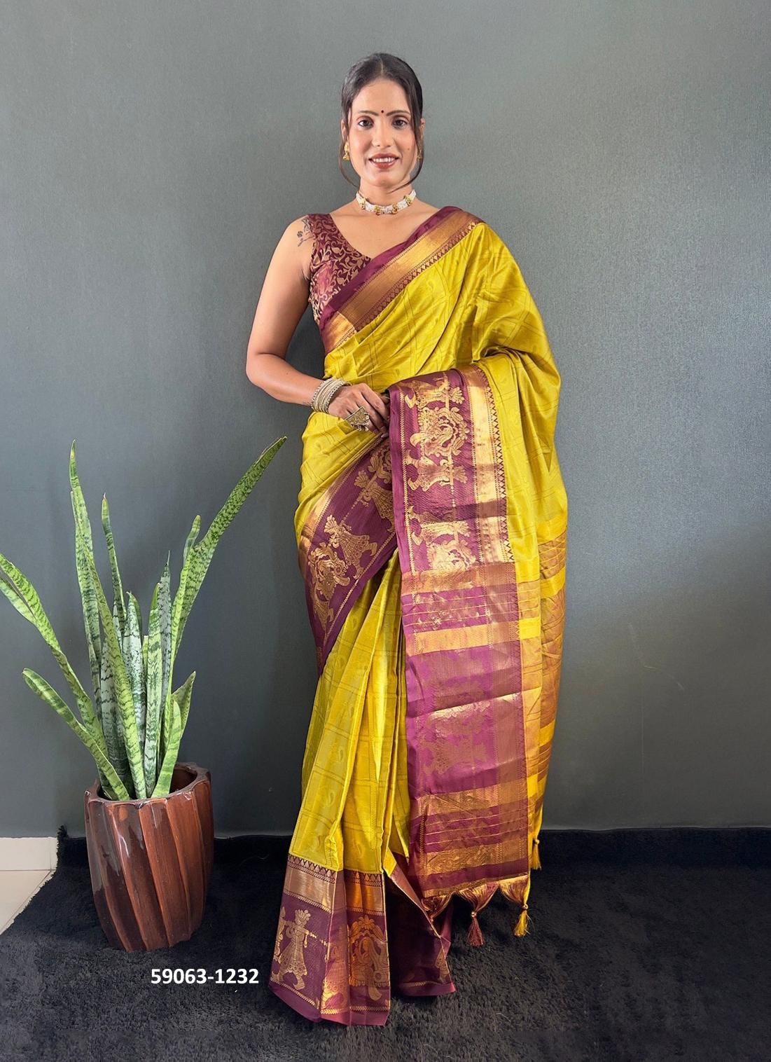 AURA PALKHI - Catalog # 59063 (Set of 6 Sarees) by Brand DESI MUSE AURA PALKHI - Catalog # 59063 (Set of 6 Sarees) by Brand DESI MUSE