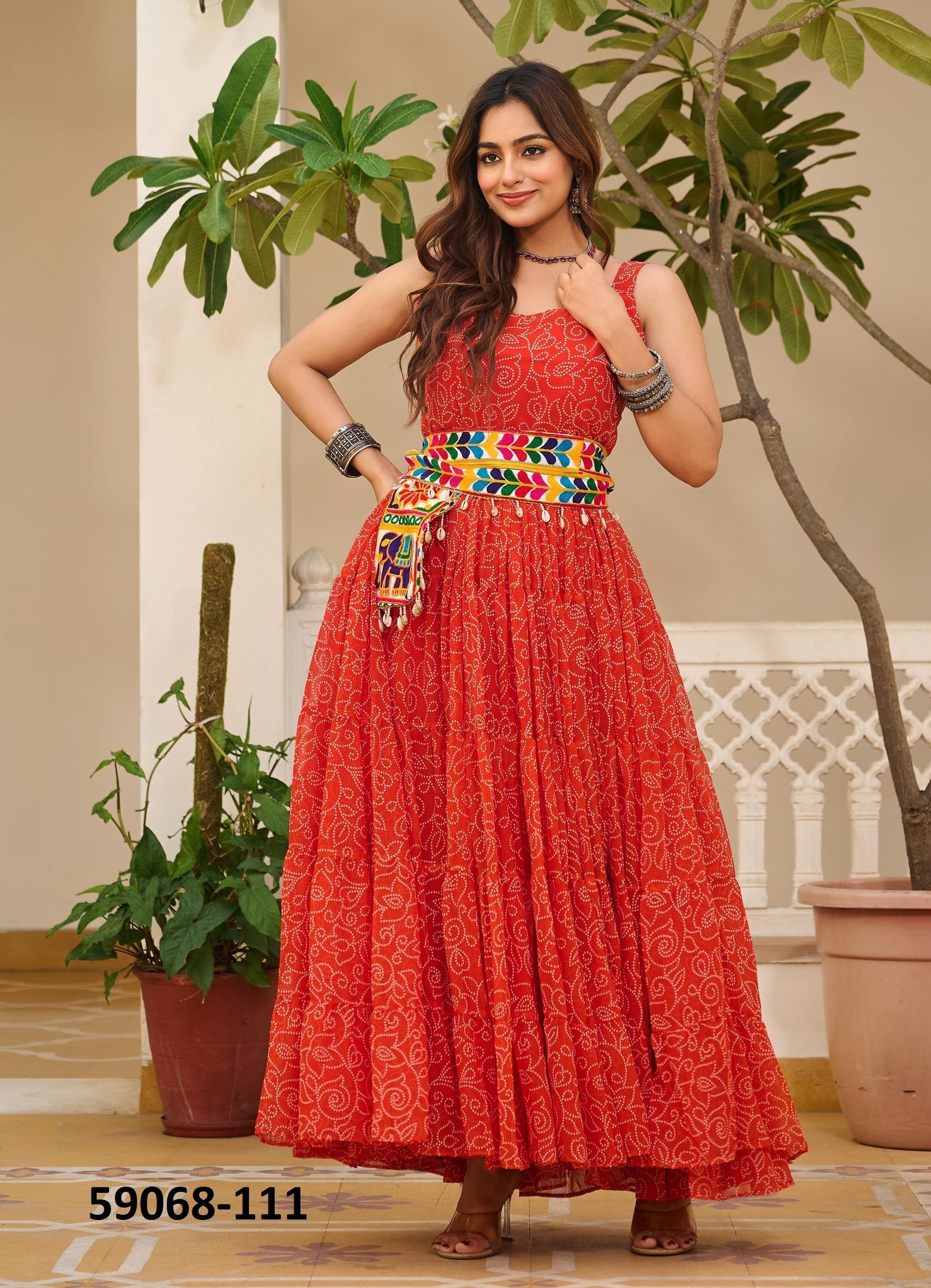 NAVTRATRI RAMZAT - Catalog # 59068 (Set of 3 Readymade Gowns) by Brand DESI MUSE NAVTRATRI RAMZAT - Catalog # 59068 (Set of 3 Readymade Gowns) by Brand DESI MUSE