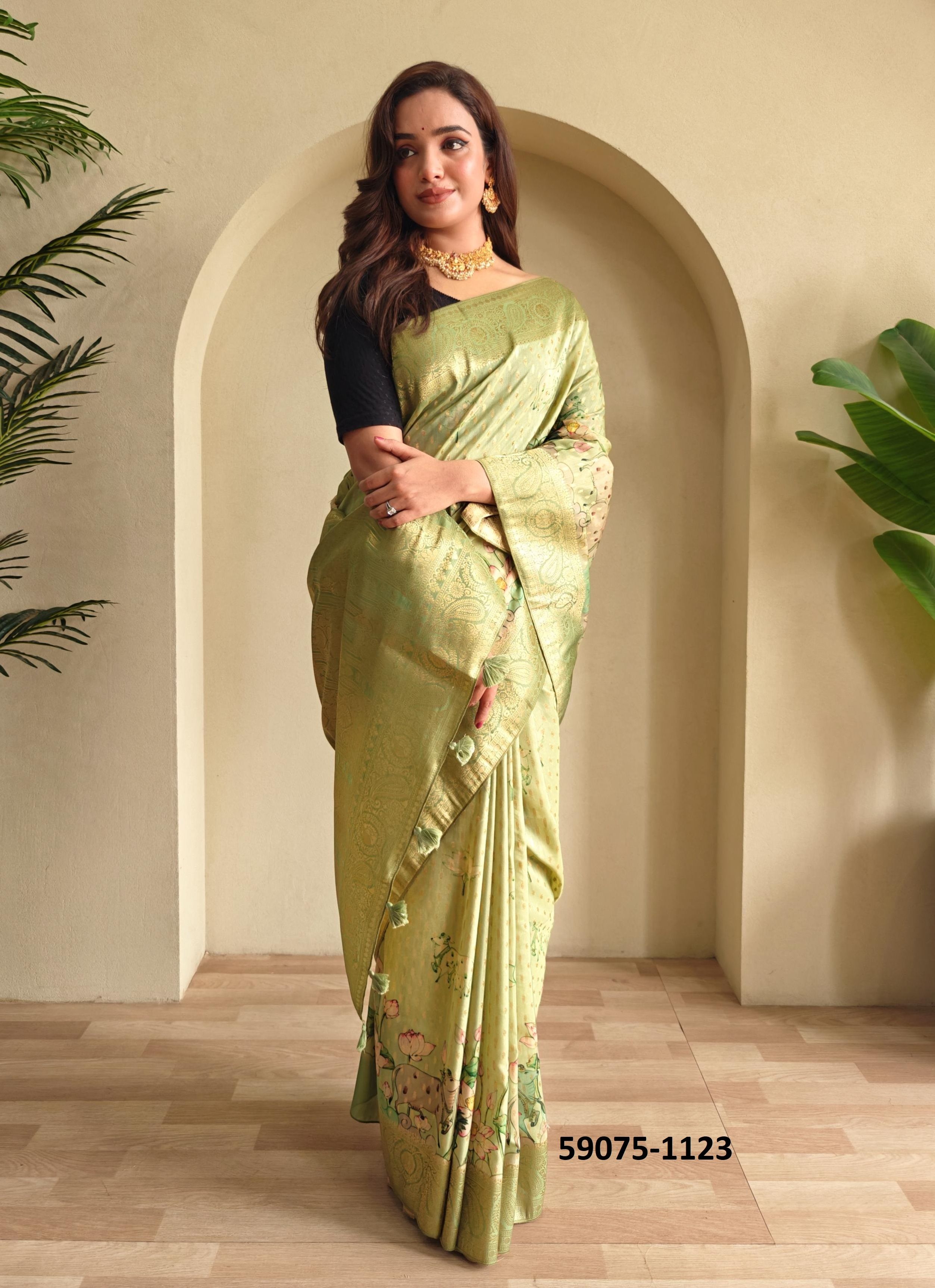 MANBHAVAN - Catalog # 59075 (Set of 4 Sarees) by Brand DESI MUSE