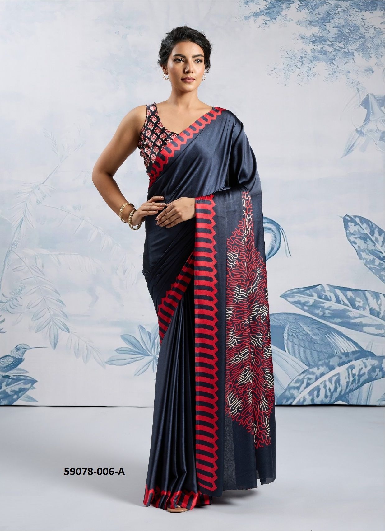 PURE AJRAKH PRINT 6 - Catalog # 59078 (Set of 6 Sarees) by Brand RAJTEX FABRICS PURE AJRAKH PRINT 6 - Catalog # 59078 (Set of 6 Sarees) by Brand RAJTEX FABRICS