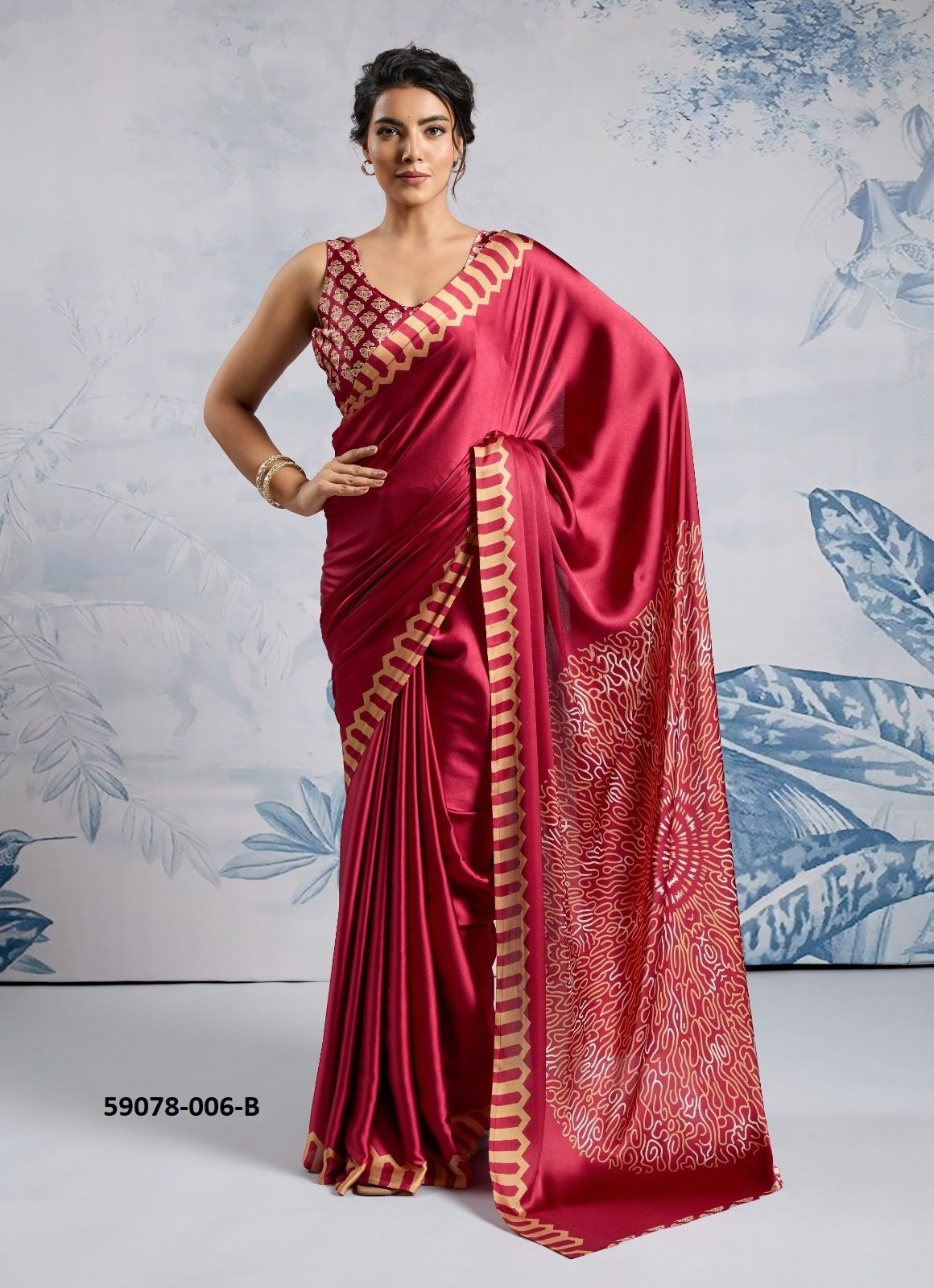 PURE AJRAKH PRINT 6 - Catalog # 59078 (Set of 6 Sarees) by Brand RAJTEX FABRICS PURE AJRAKH PRINT 6 - Catalog # 59078 (Set of 6 Sarees) by Brand RAJTEX FABRICS