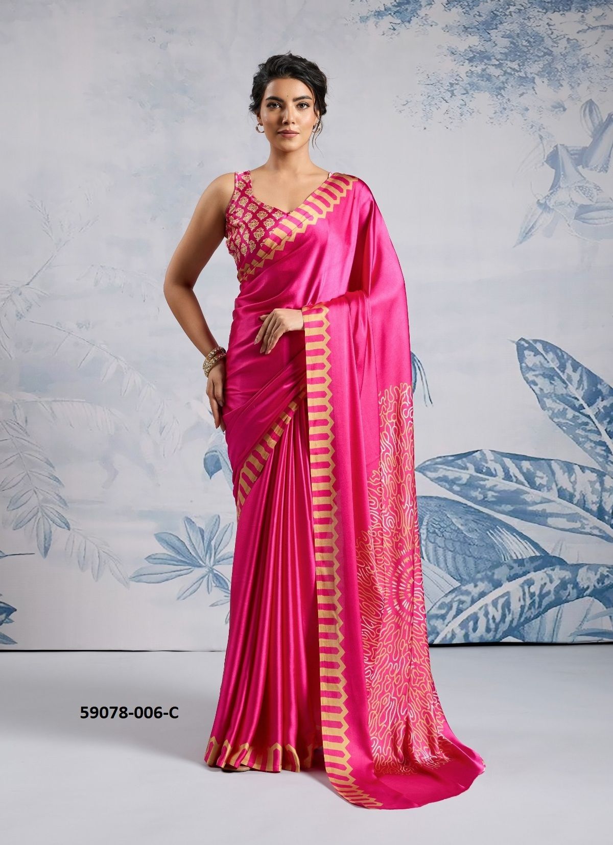 PURE AJRAKH PRINT 6 - Catalog # 59078 (Set of 6 Sarees) by Brand RAJTEX FABRICS PURE AJRAKH PRINT 6 - Catalog # 59078 (Set of 6 Sarees) by Brand RAJTEX FABRICS