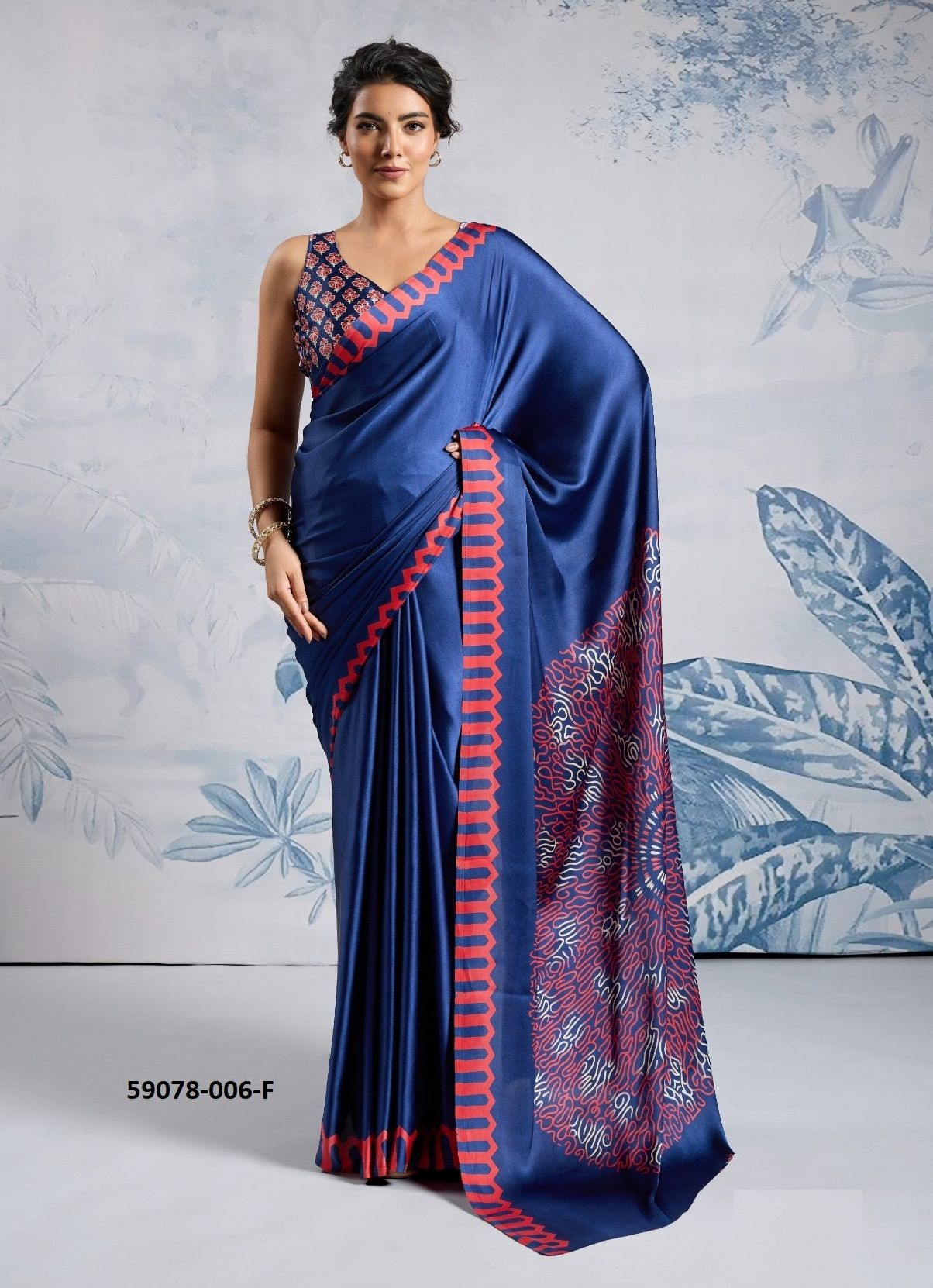 PURE AJRAKH PRINT 6 - Catalog # 59078 (Set of 6 Sarees) by Brand RAJTEX FABRICS PURE AJRAKH PRINT 6 - Catalog # 59078 (Set of 6 Sarees) by Brand RAJTEX FABRICS