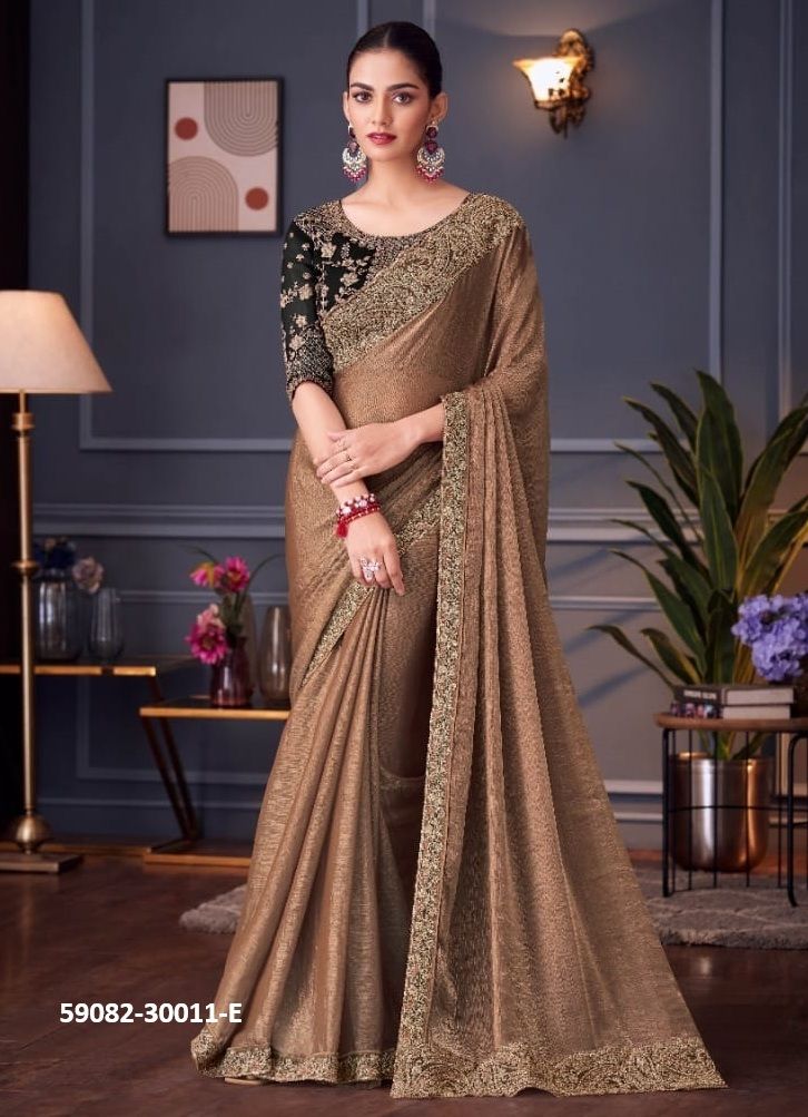 SERIES 30011 COLORS - Catalog # 59082 (Set of 6 Sarees) by Brand THE FASHION HUB