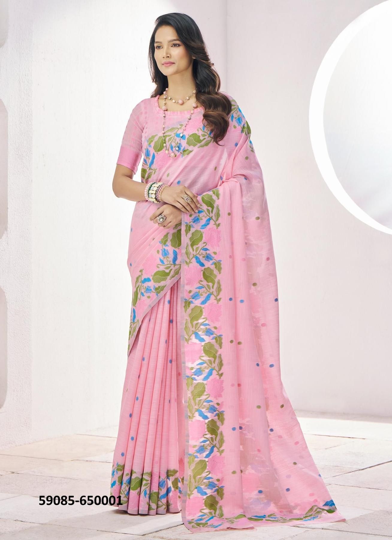 GULABI - Catalog # 59085 (Set of 6 Sarees) by Brand DESI MUSE GULABI - Catalog # 59085 (Set of 6 Sarees) by Brand DESI MUSE