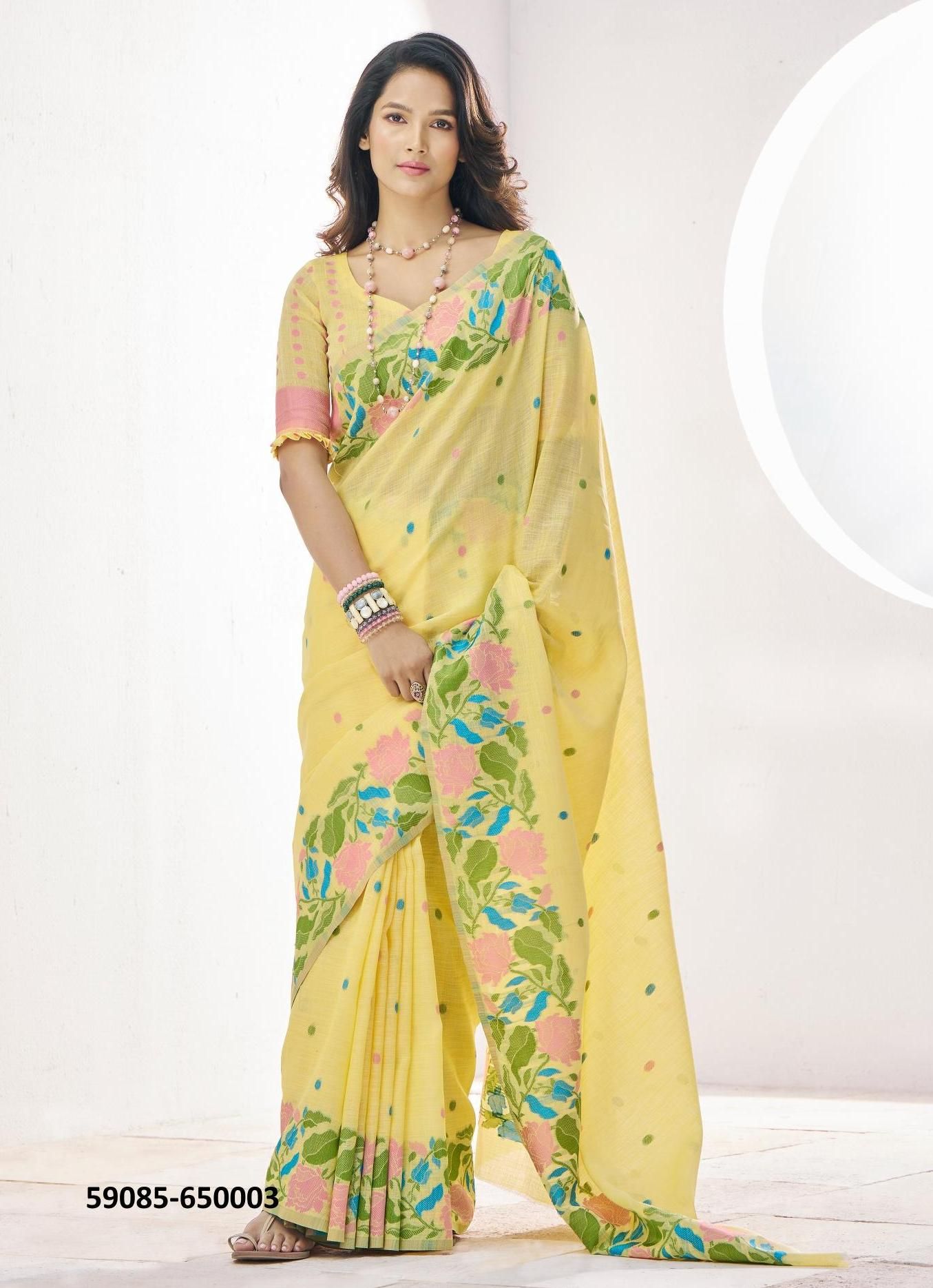 GULABI - Catalog # 59085 (Set of 6 Sarees) by Brand DESI MUSE GULABI - Catalog # 59085 (Set of 6 Sarees) by Brand DESI MUSE