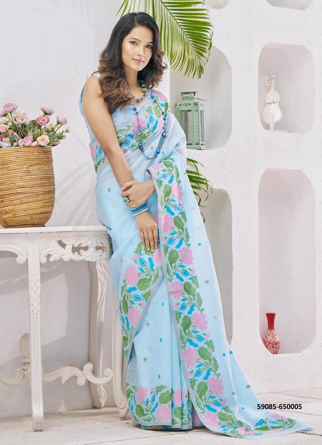 GULABI - Catalog # 59085 (Set of 6 Sarees) by Brand DESI MUSE GULABI - Catalog # 59085 (Set of 6 Sarees) by Brand DESI MUSE